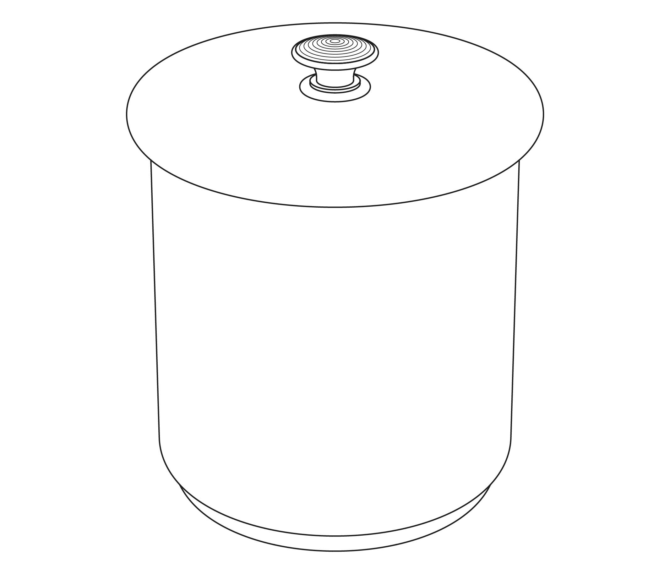 S199-577 Corbeille avec couvercle