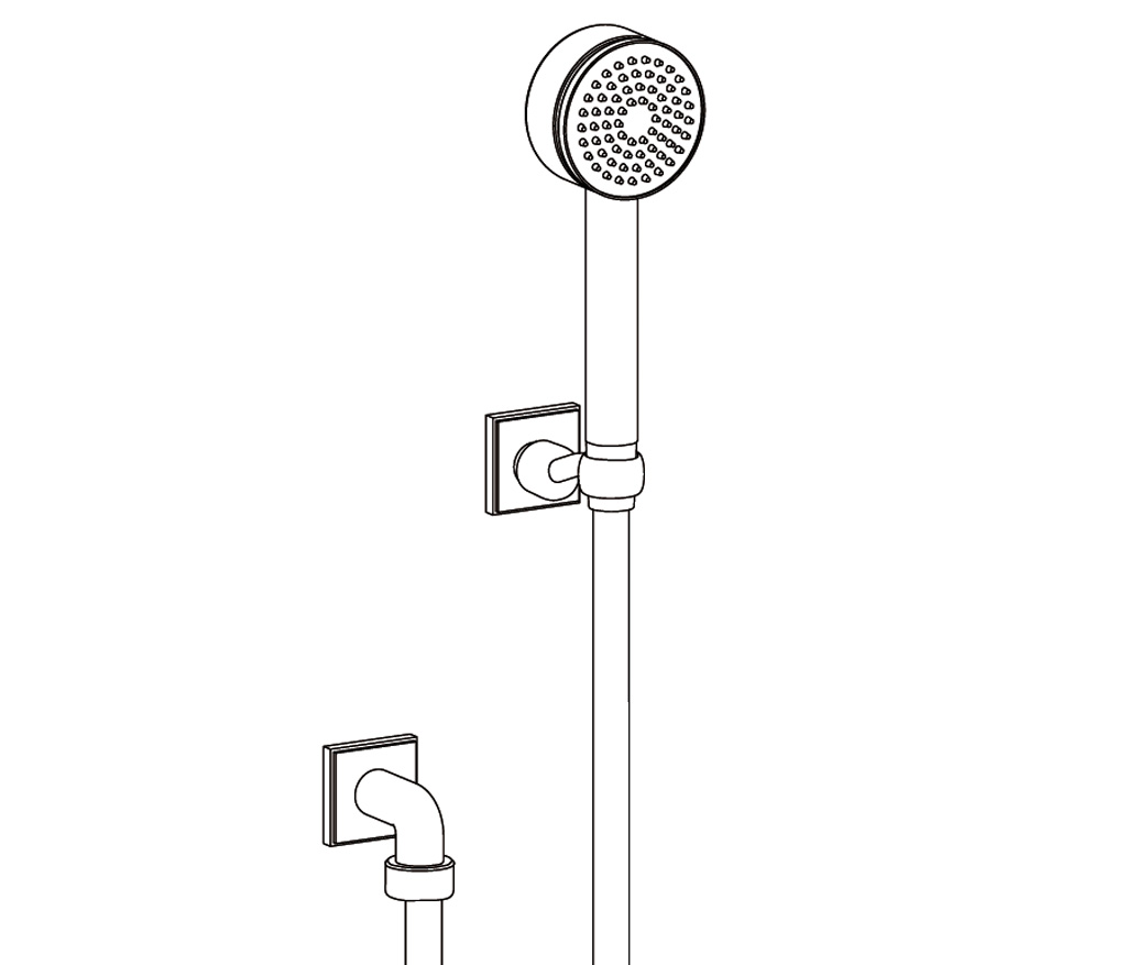 S200-2212 Wall shower set on fixed hook
