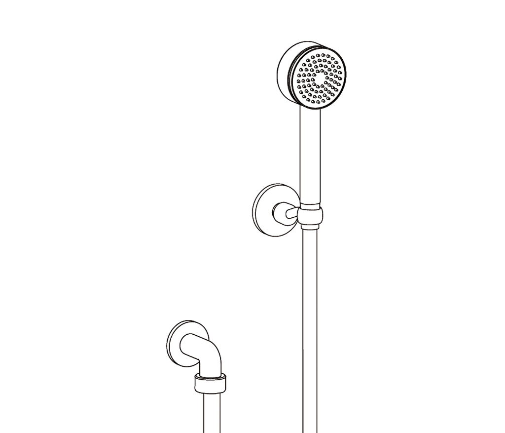 S210-2212 Wall shower set on fixed hook
