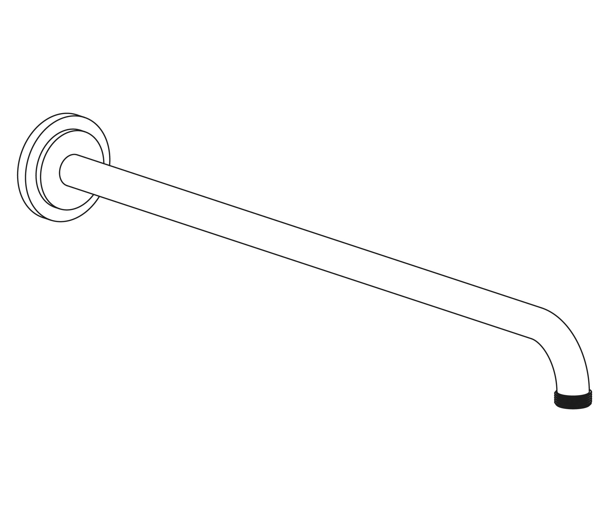 S210-2W450 Wall mounted shower arm 450mm