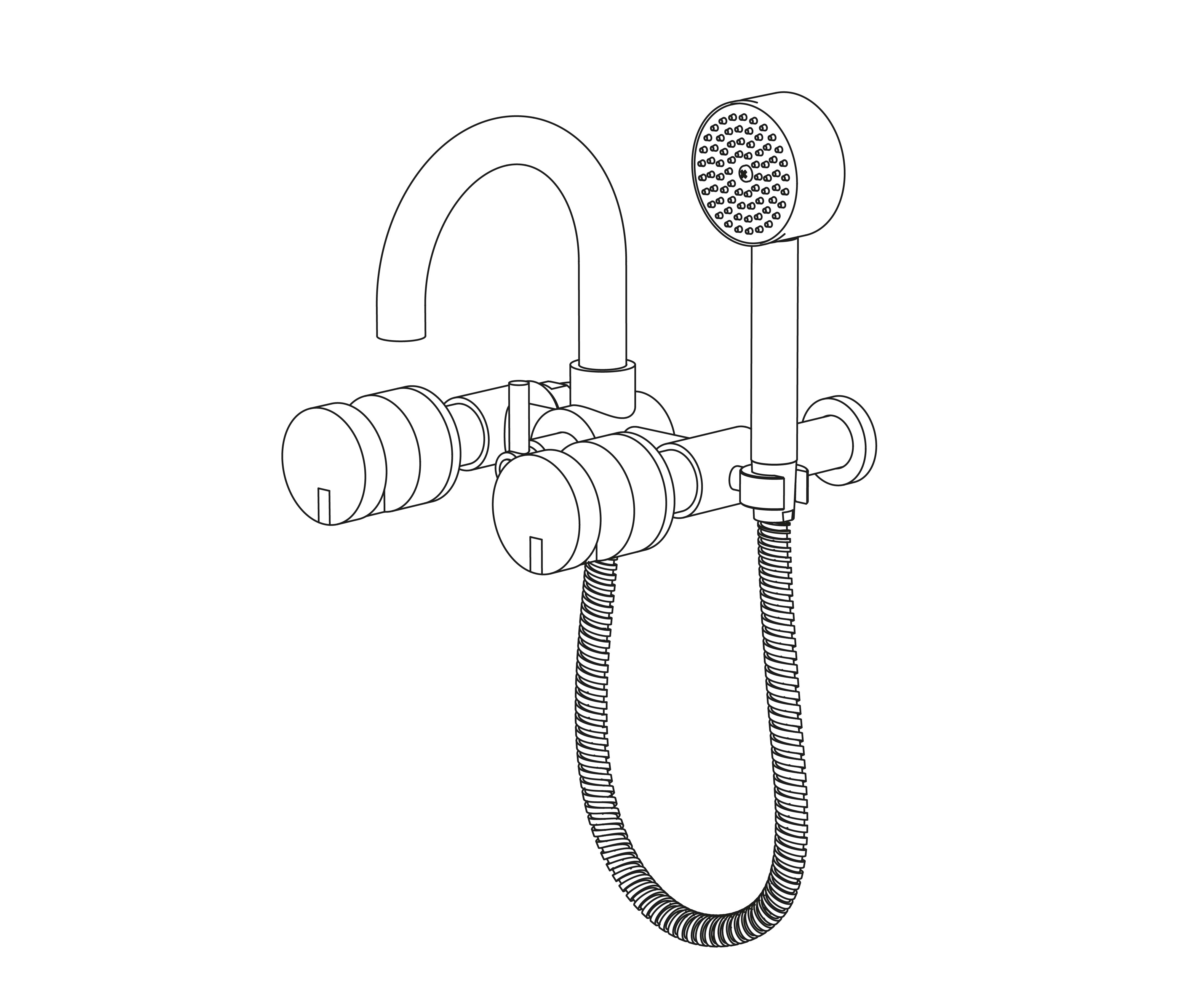 S210-3201 Wall mounted bath and shower mixer