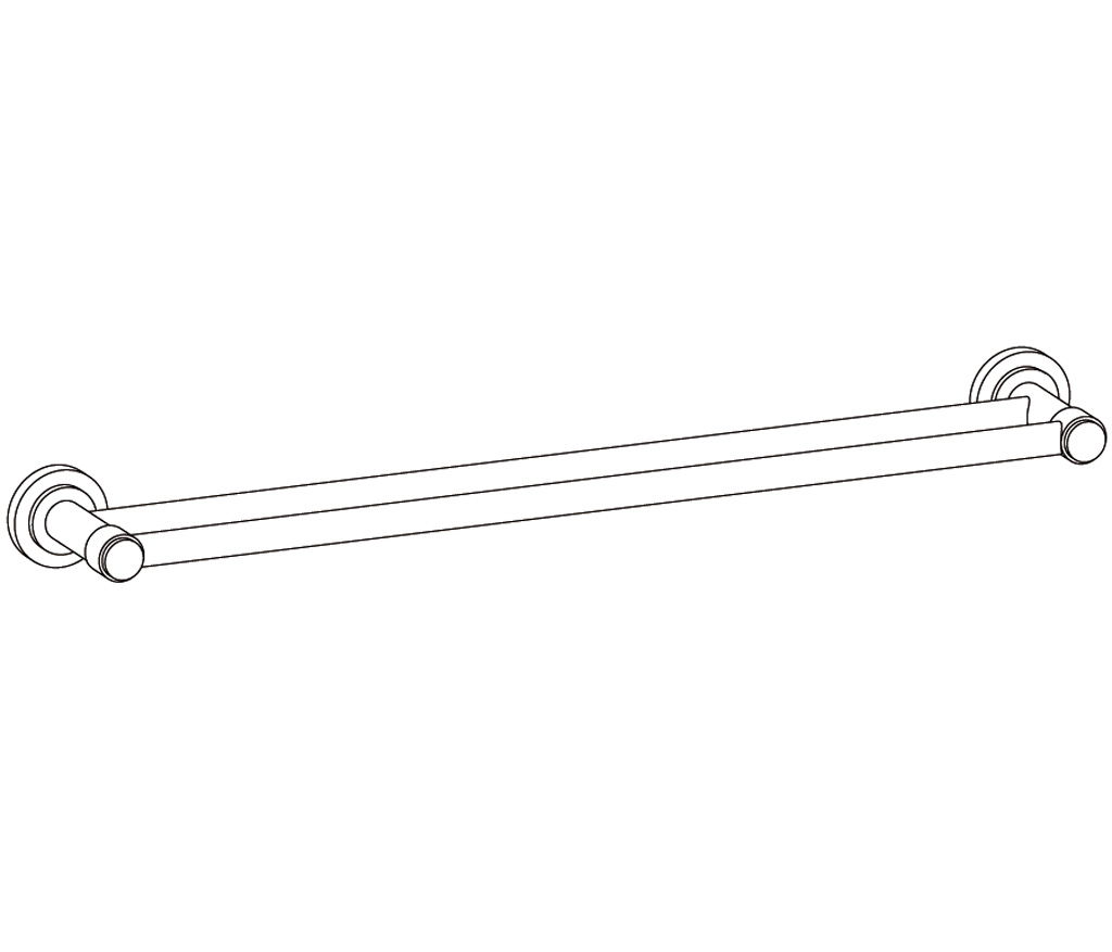 S260-509 Porte-serviette 2 barres fixes