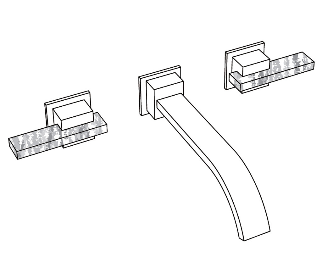 S27-1303 Wall mounted 3-hole basin set