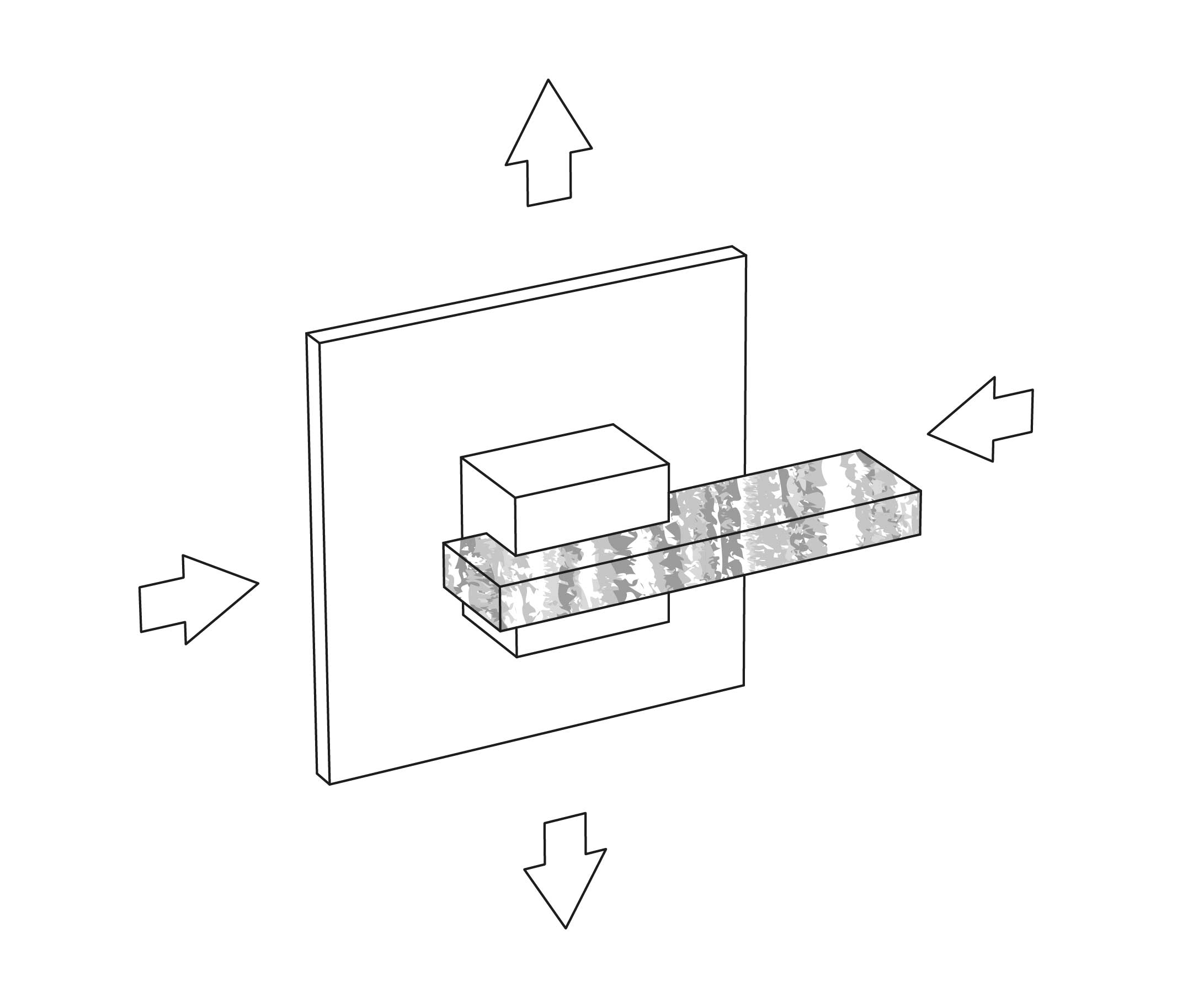 S27-244 Wall mounted 4-way diverter