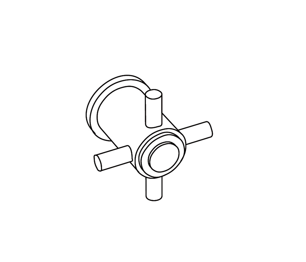 S270-128H Robinet d’arrêt 1/2″ encastré mural C