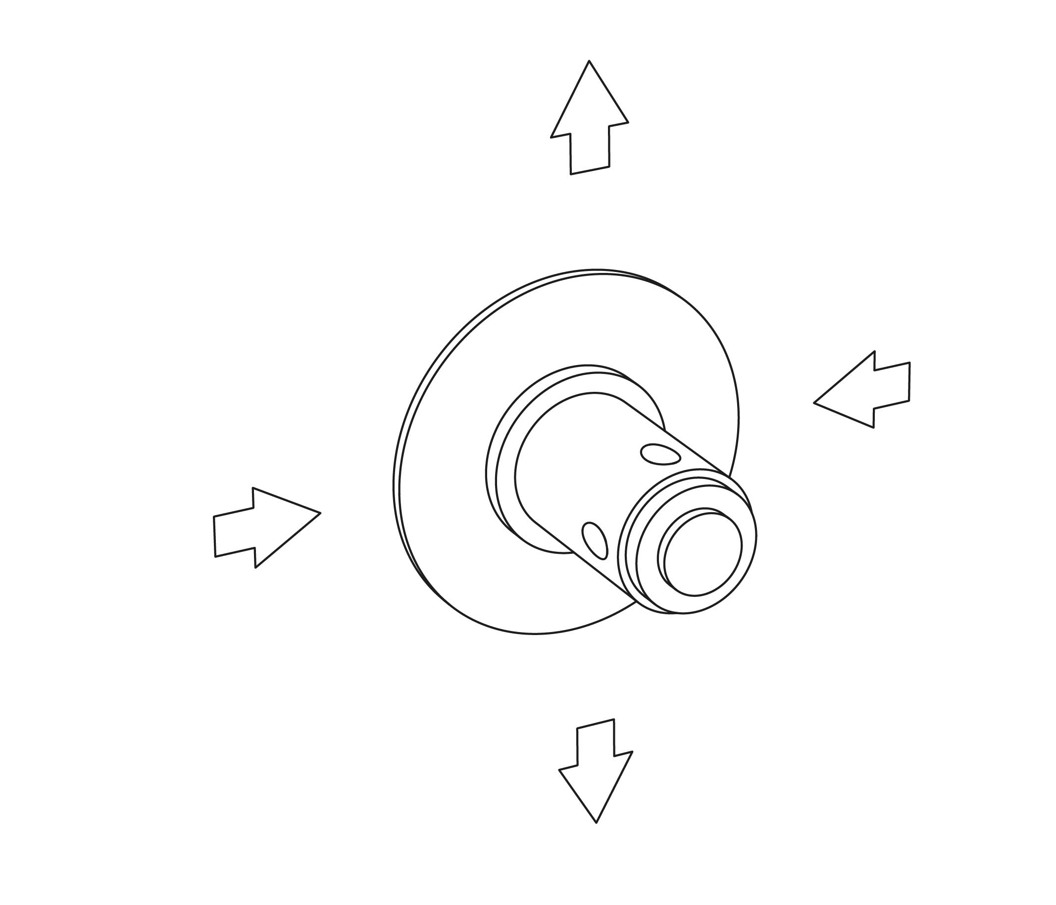 S271-244 Wall mounted 4-way diverter