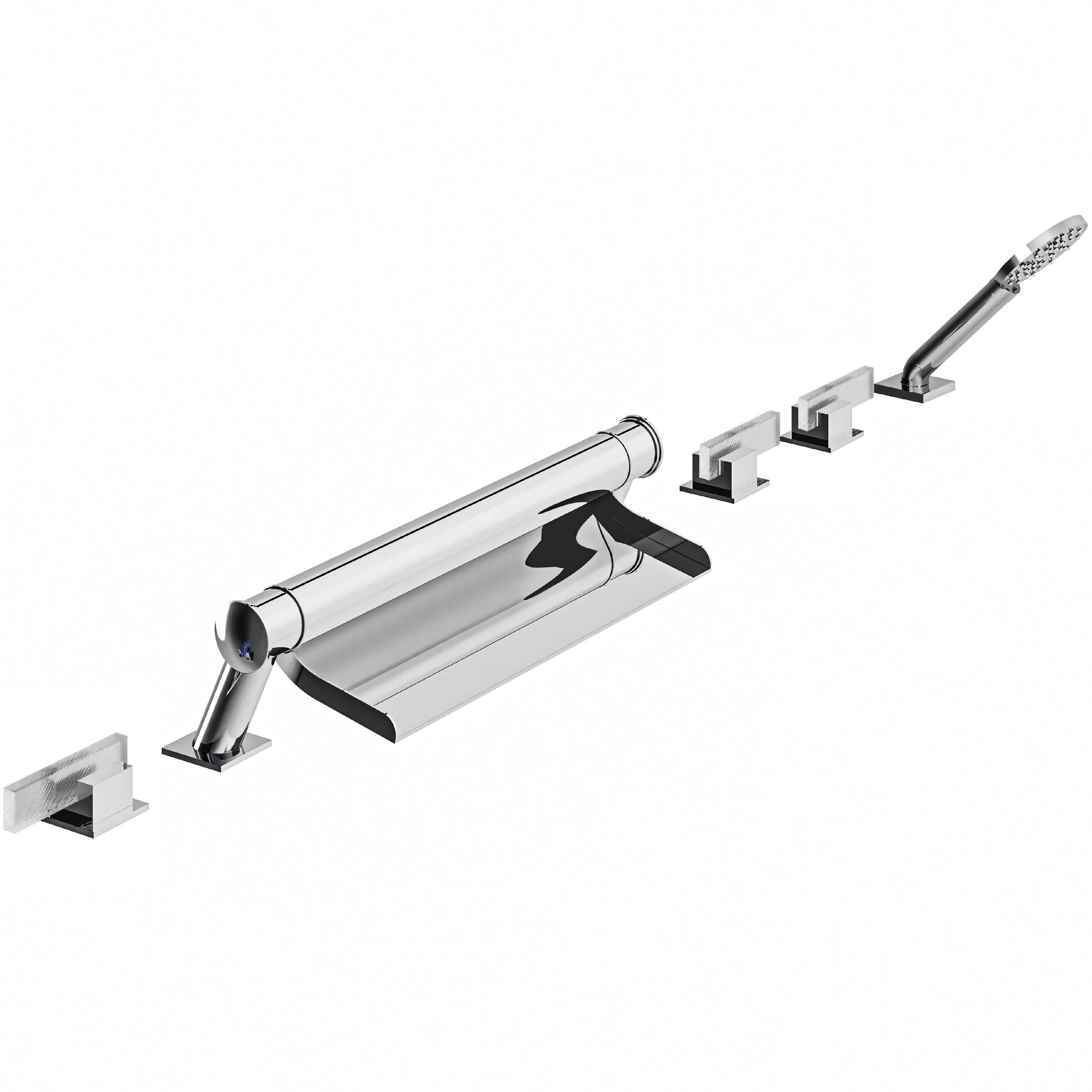 S28-3307 Bain-douche sur gorge 6 trous