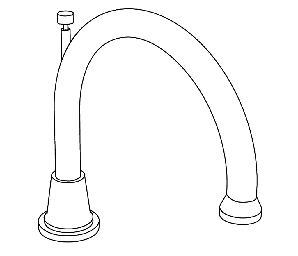 S280-3S1D Bec de bain sur gorge