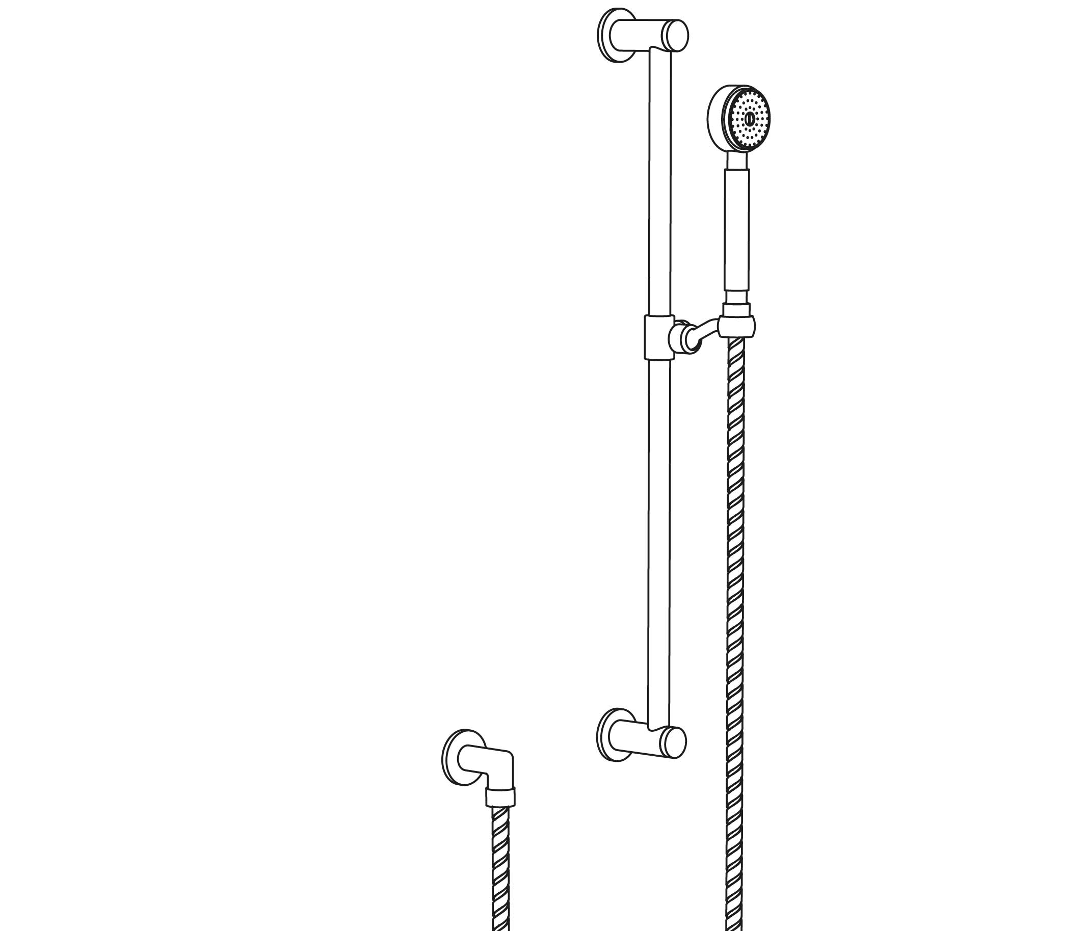 S29-2211 Wall shower set on sliding bar