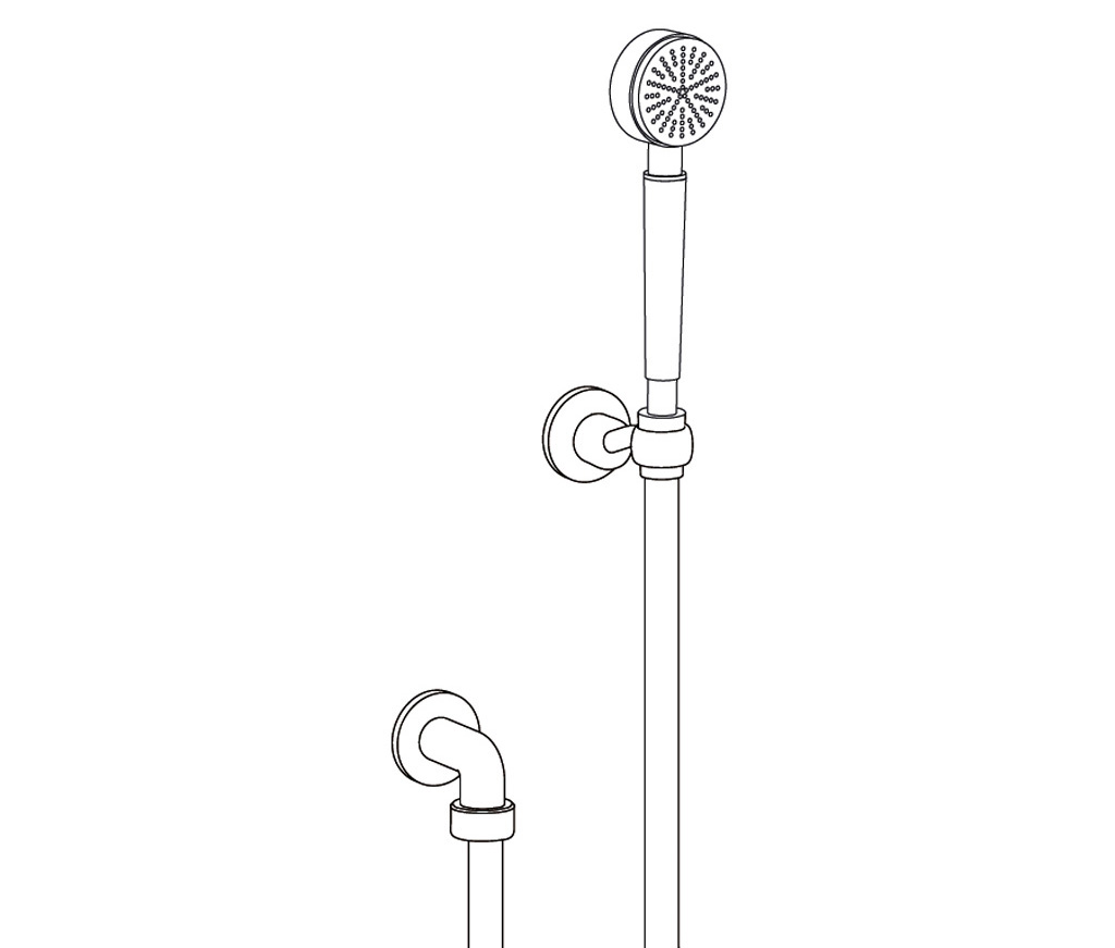 S29-2212 Wall shower set on fixed hook