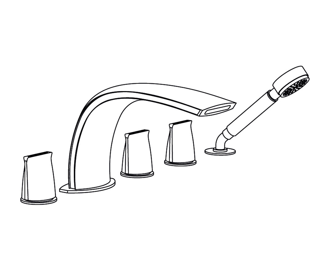 S29-3305 Rim mounted 5-hole mixer