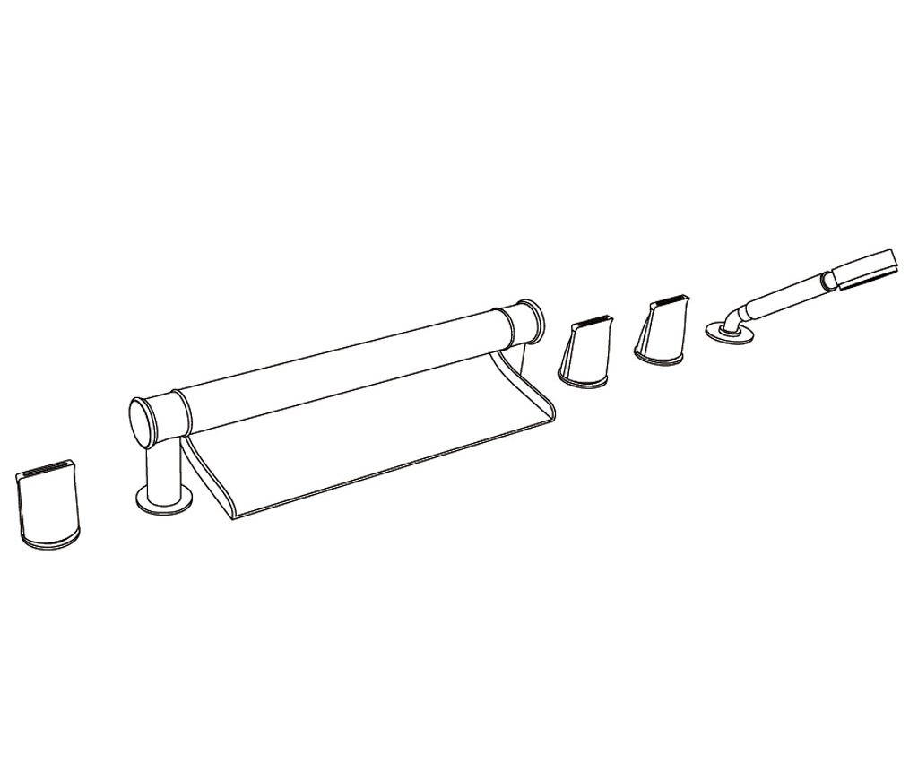 S29-3307 Rim mounted 6-hole mixer