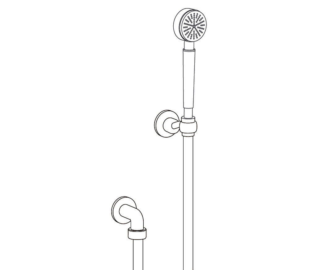 S30-2212 Wall shower set on fixed hook