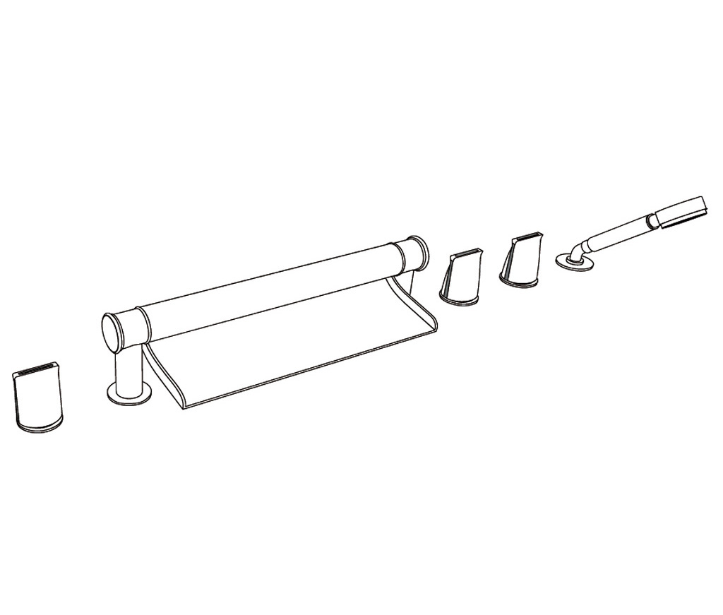 S30-3307 Rim mounted 6-hole mixer