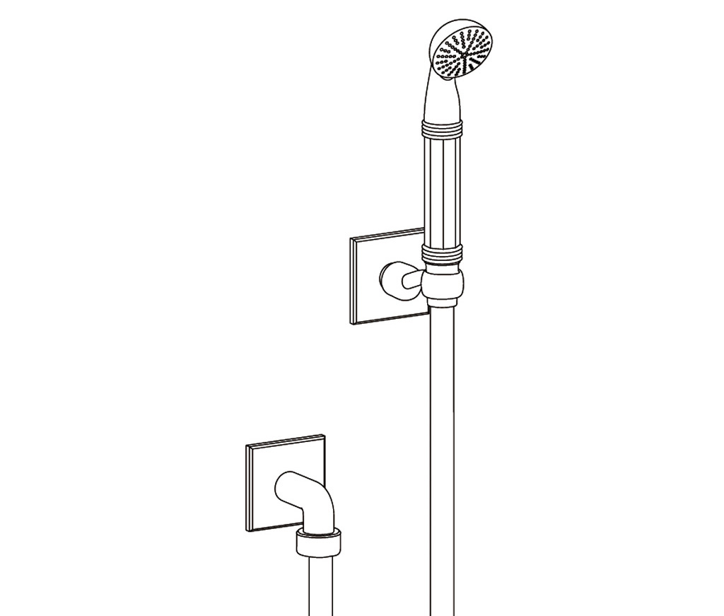 S34-2212 Wall shower set on fixed hook