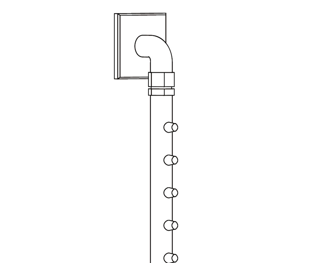 S34-2415 “Picots” wall shower rail