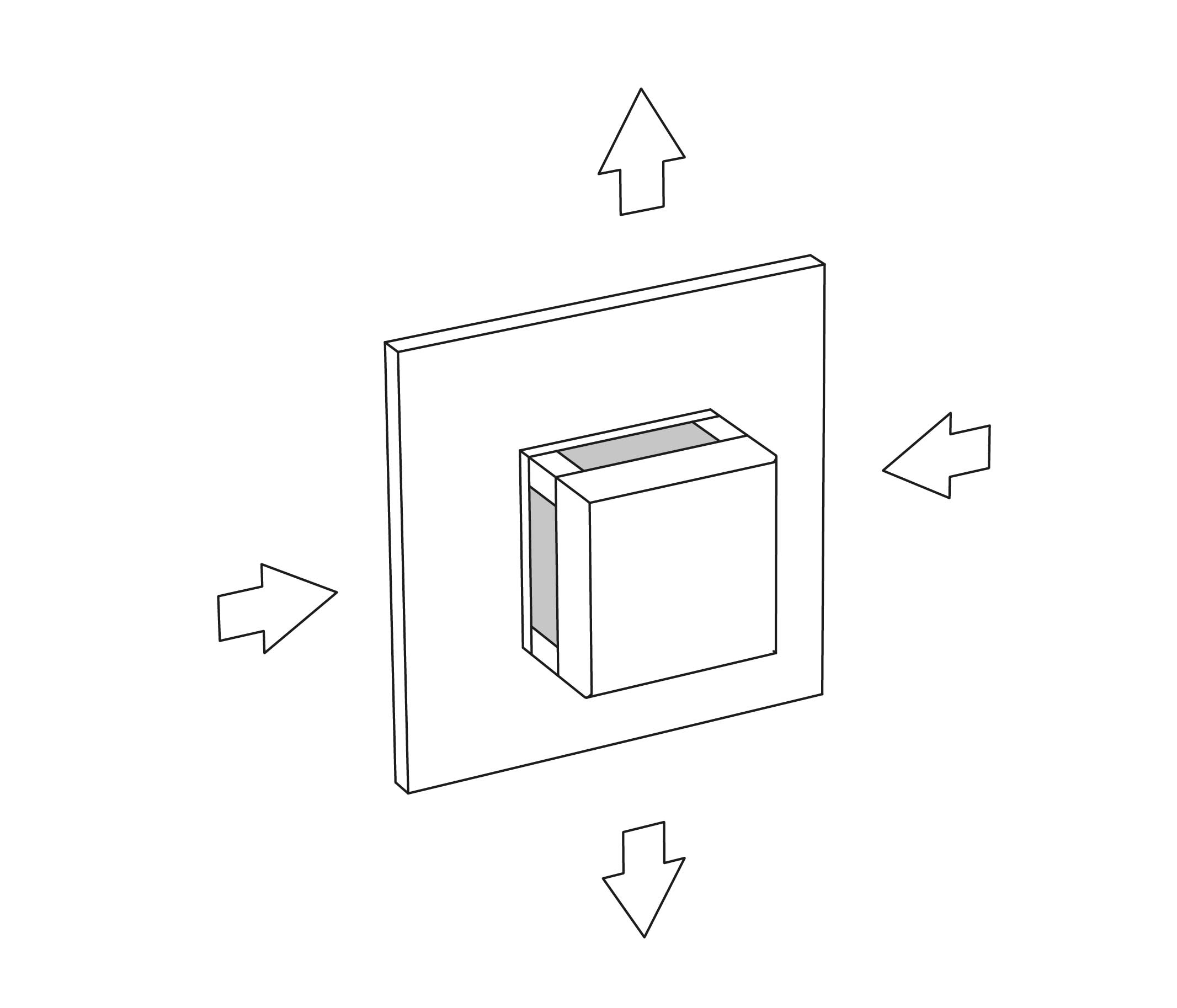 S34-244 Wall mounted 4-way diverter