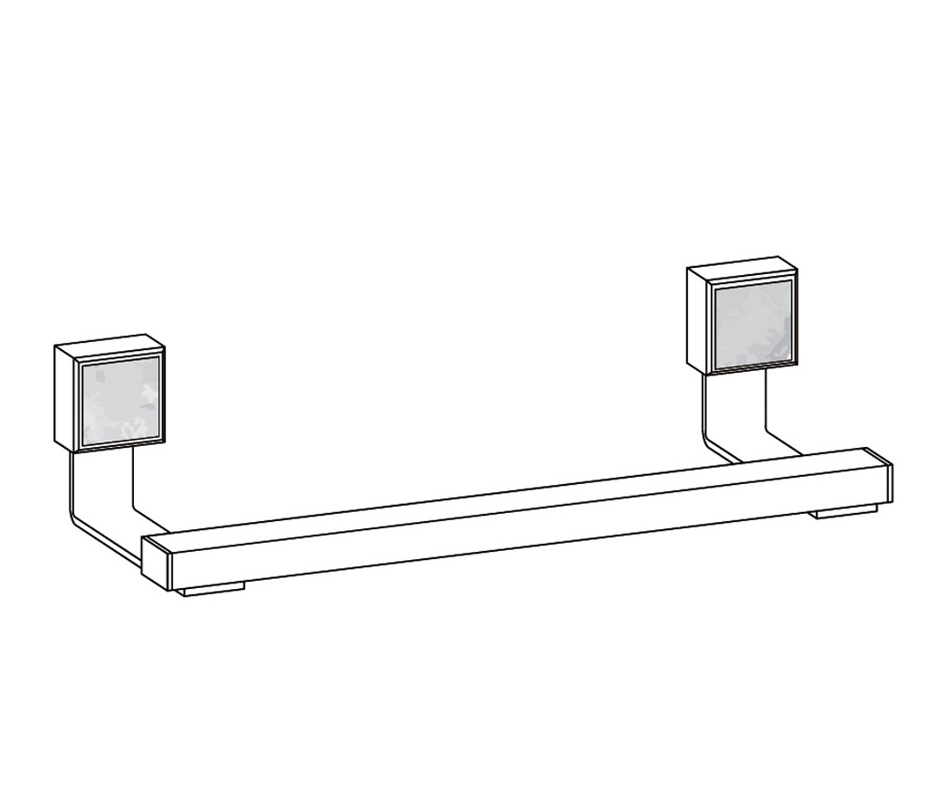 S34-508 Wall mounted single towel bar