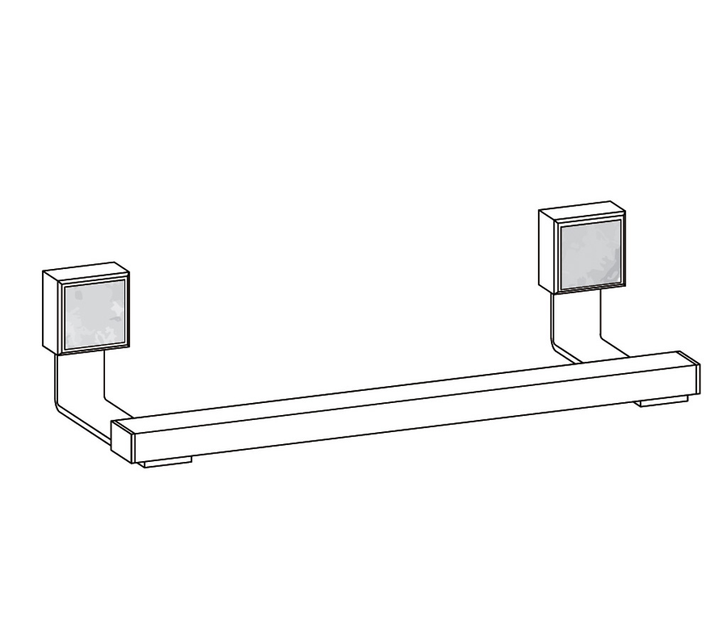 S34-508 Porte-serviette une barre fixe