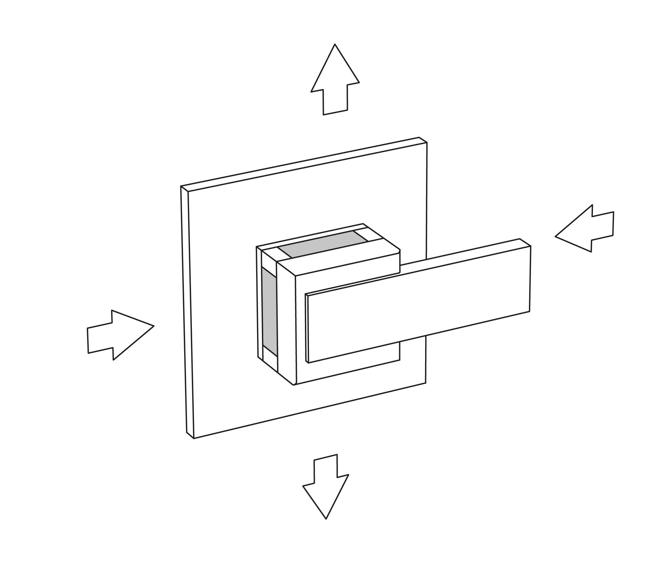 S47-244 Wall mounted 4-way diverter