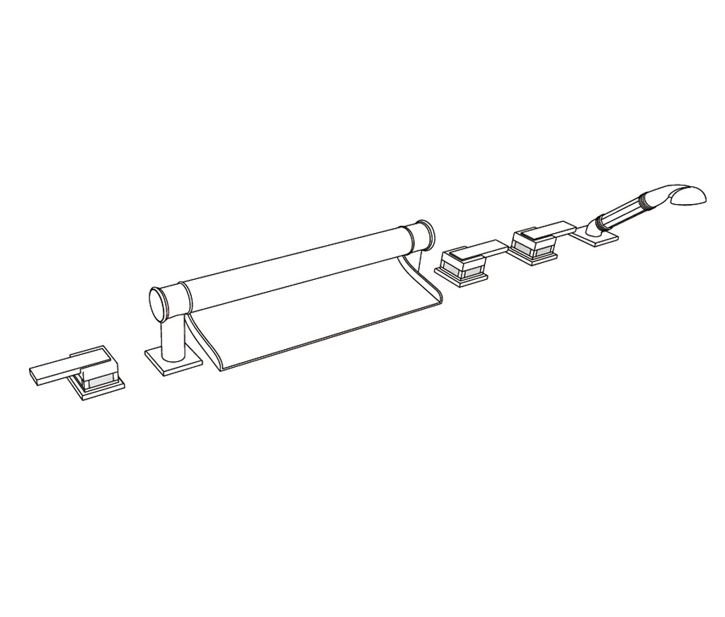 S47-3307 Rim mounted 6-hole mixer