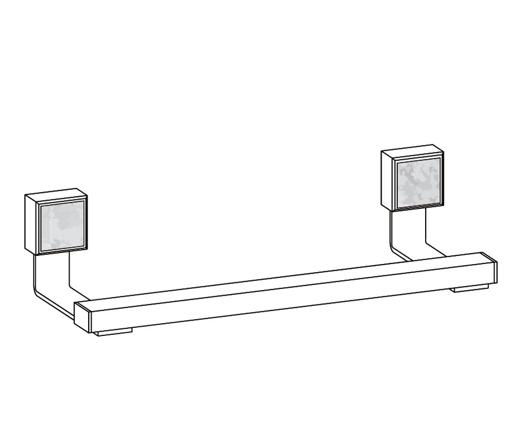 S47-508 Porte-serviette une barre fixe