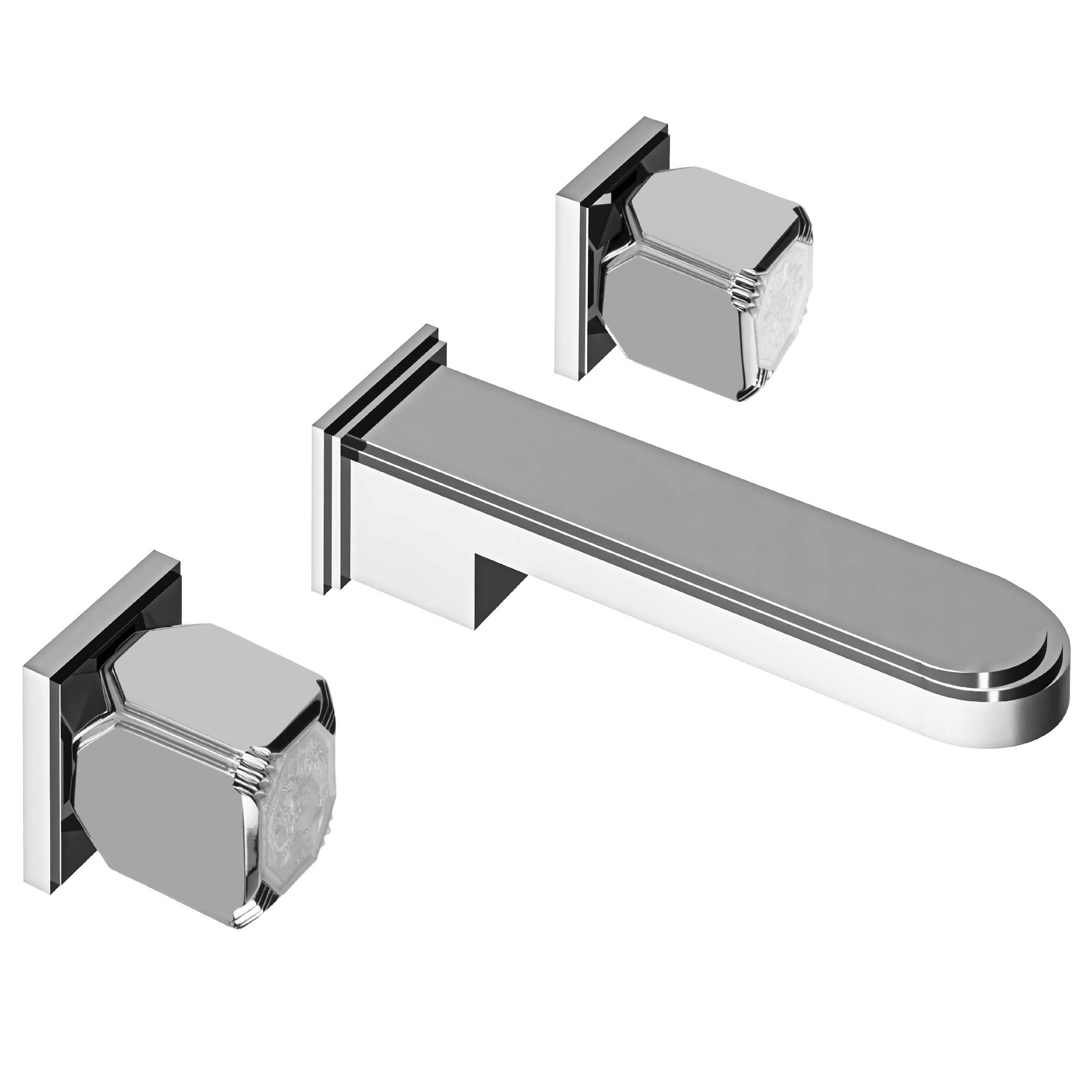 S58-1303 Wall mounted 3-hole basin set