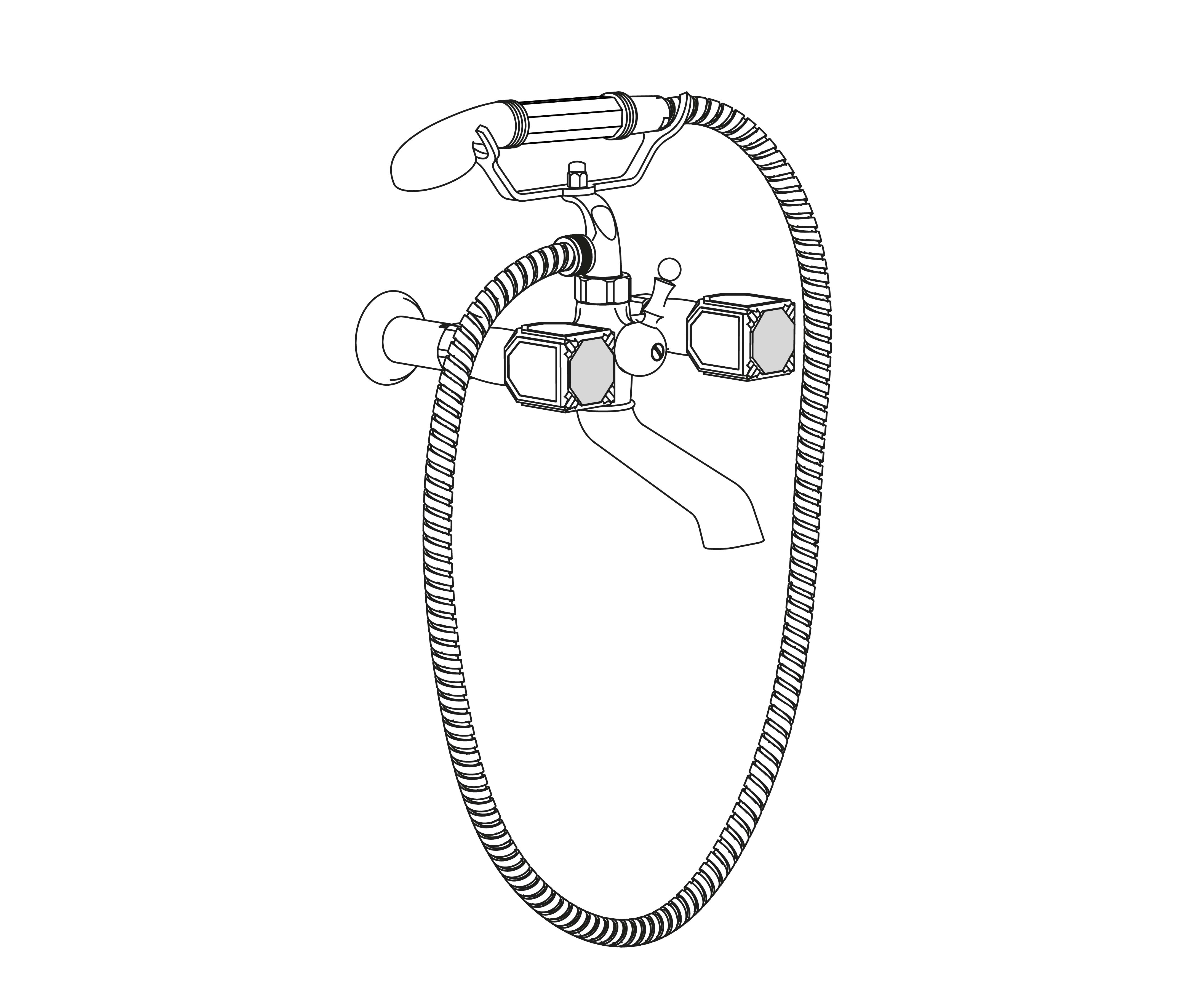 S58-3201 Wall mounted bath and shower mixer