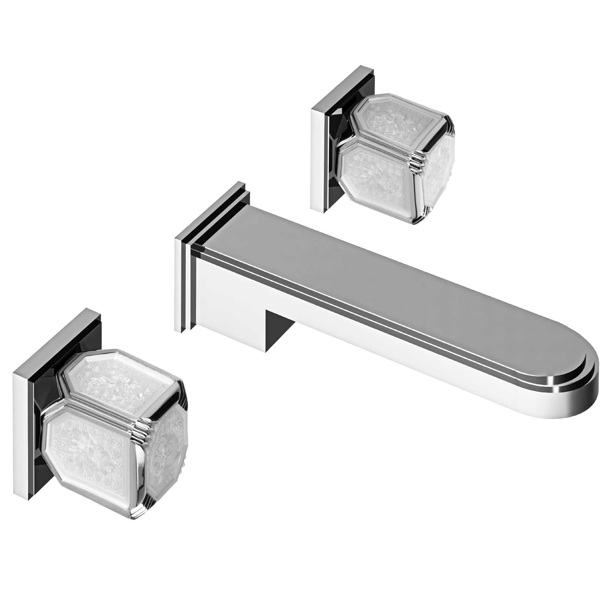 S59-1303 Wall mounted 3-hole basin set