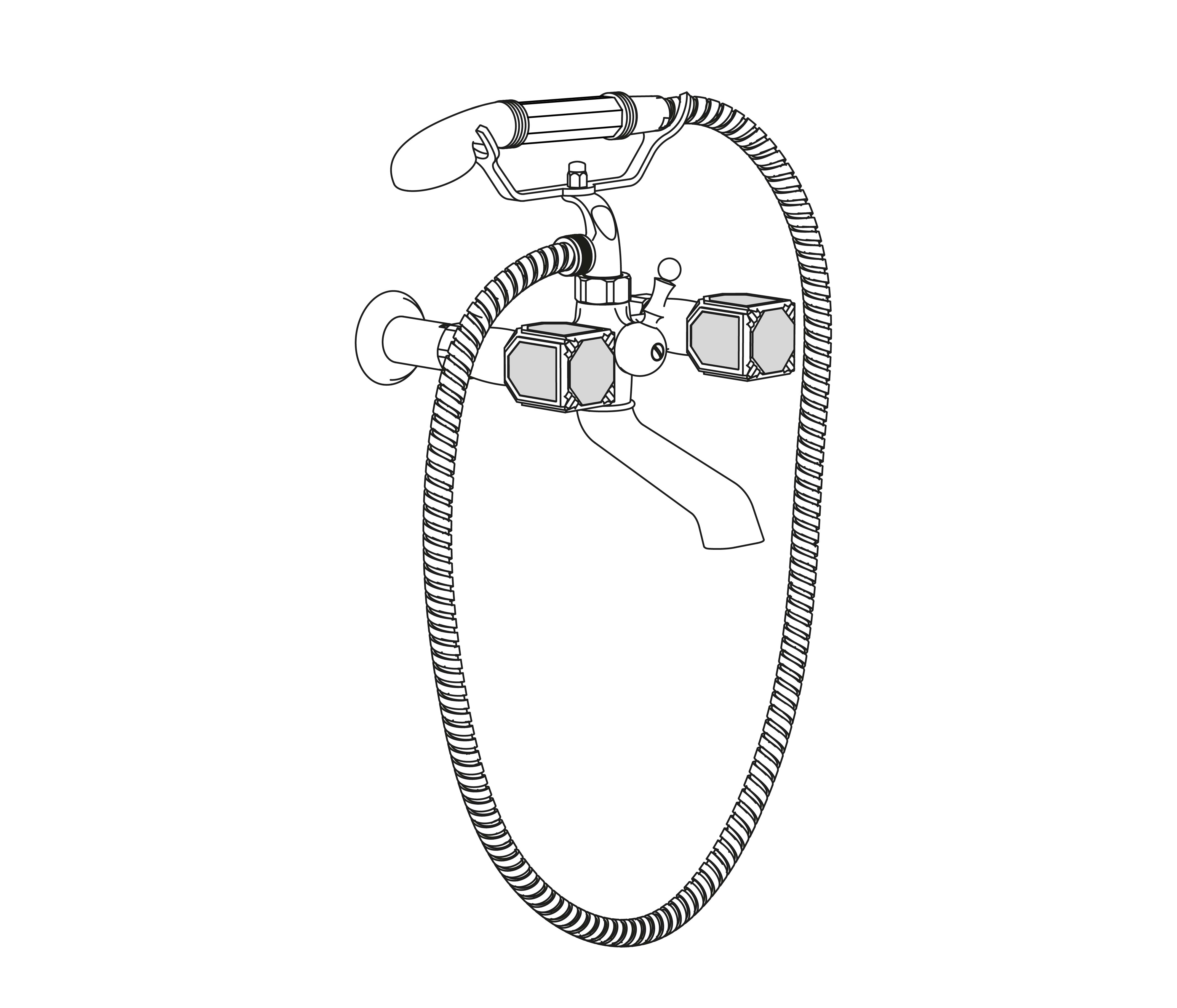 S59-3201 Wall mounted bath and shower mixer
