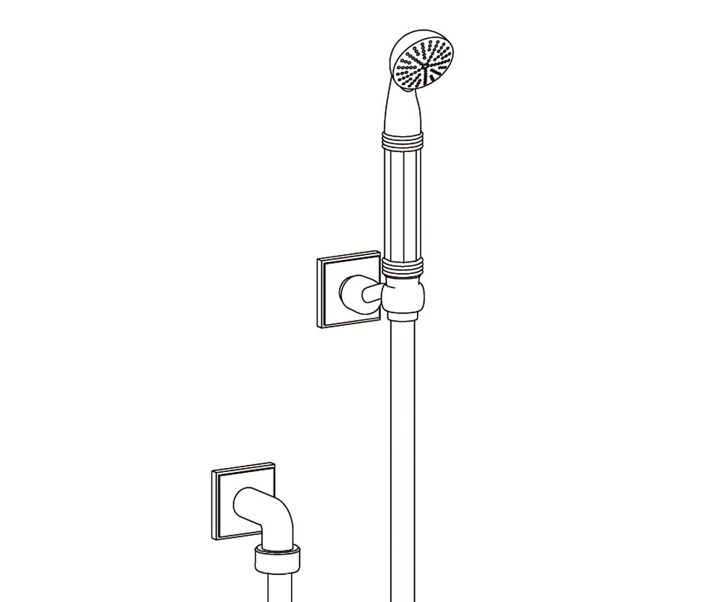 S60-2212 Wall shower set on fixed hook