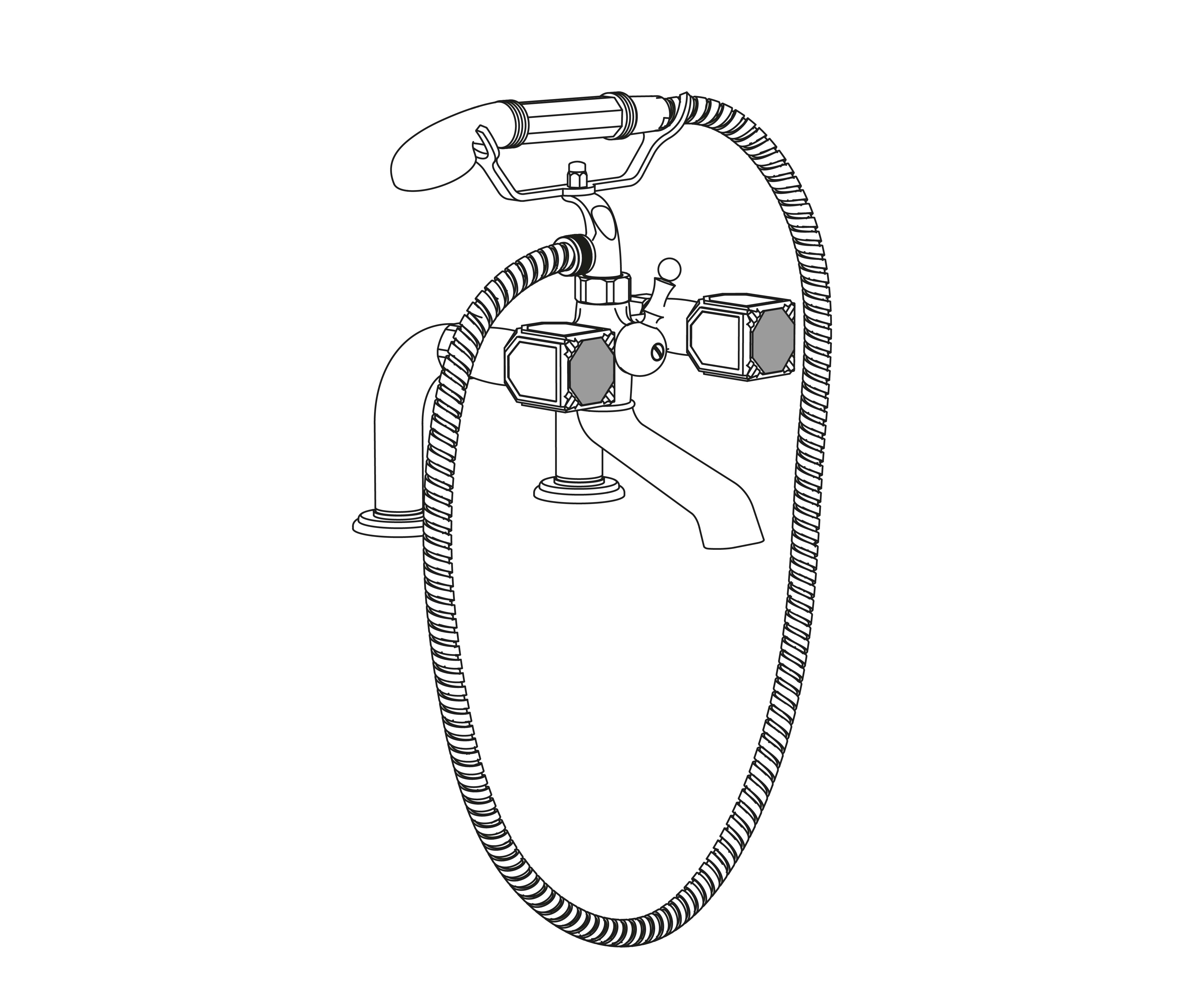 S60-3306 Rim mounted bath and shower mixer