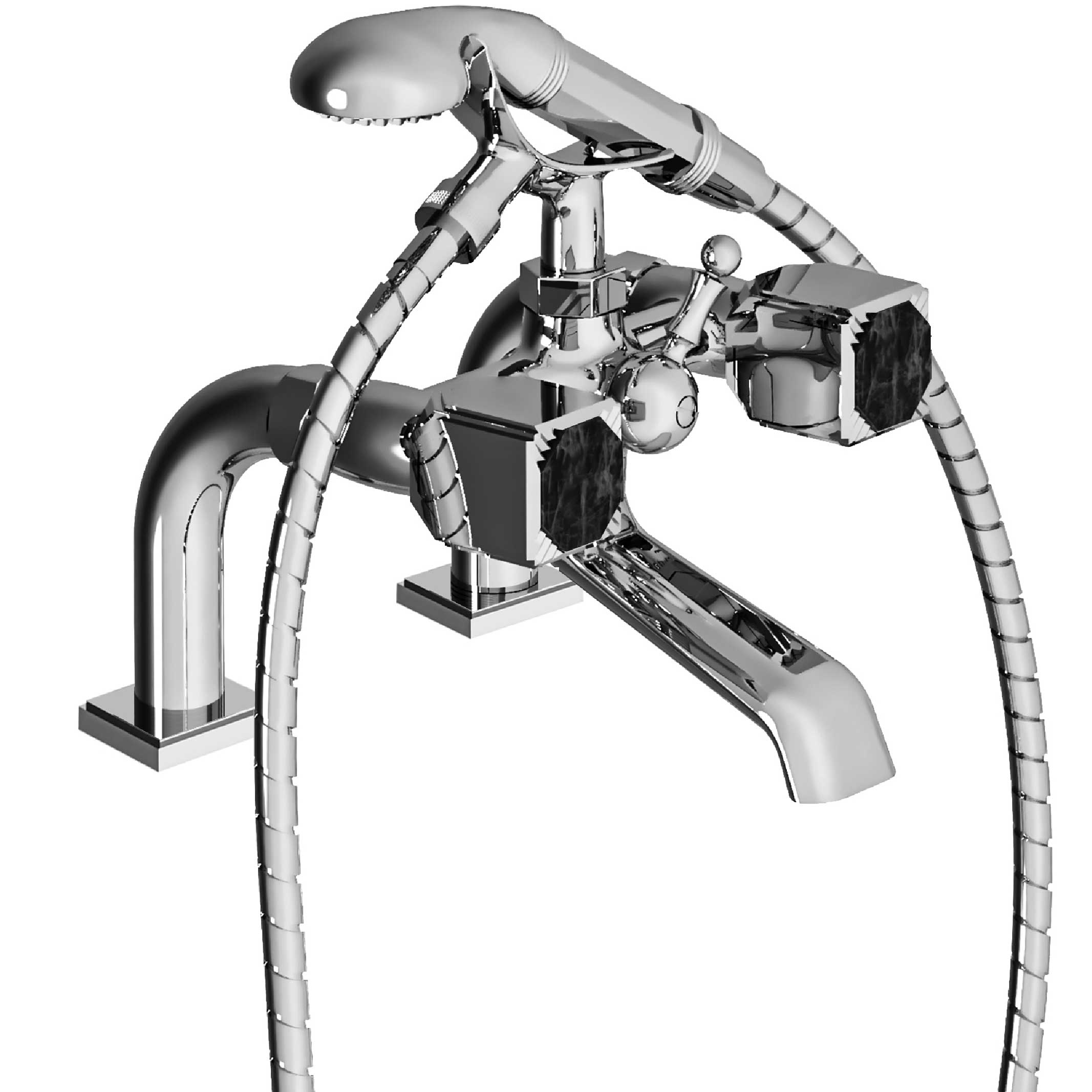 S60-3306 Rim mounted bath and shower mixer