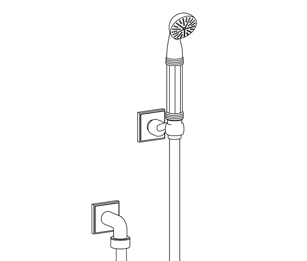 S68-2212 Wall shower set on fixed hook