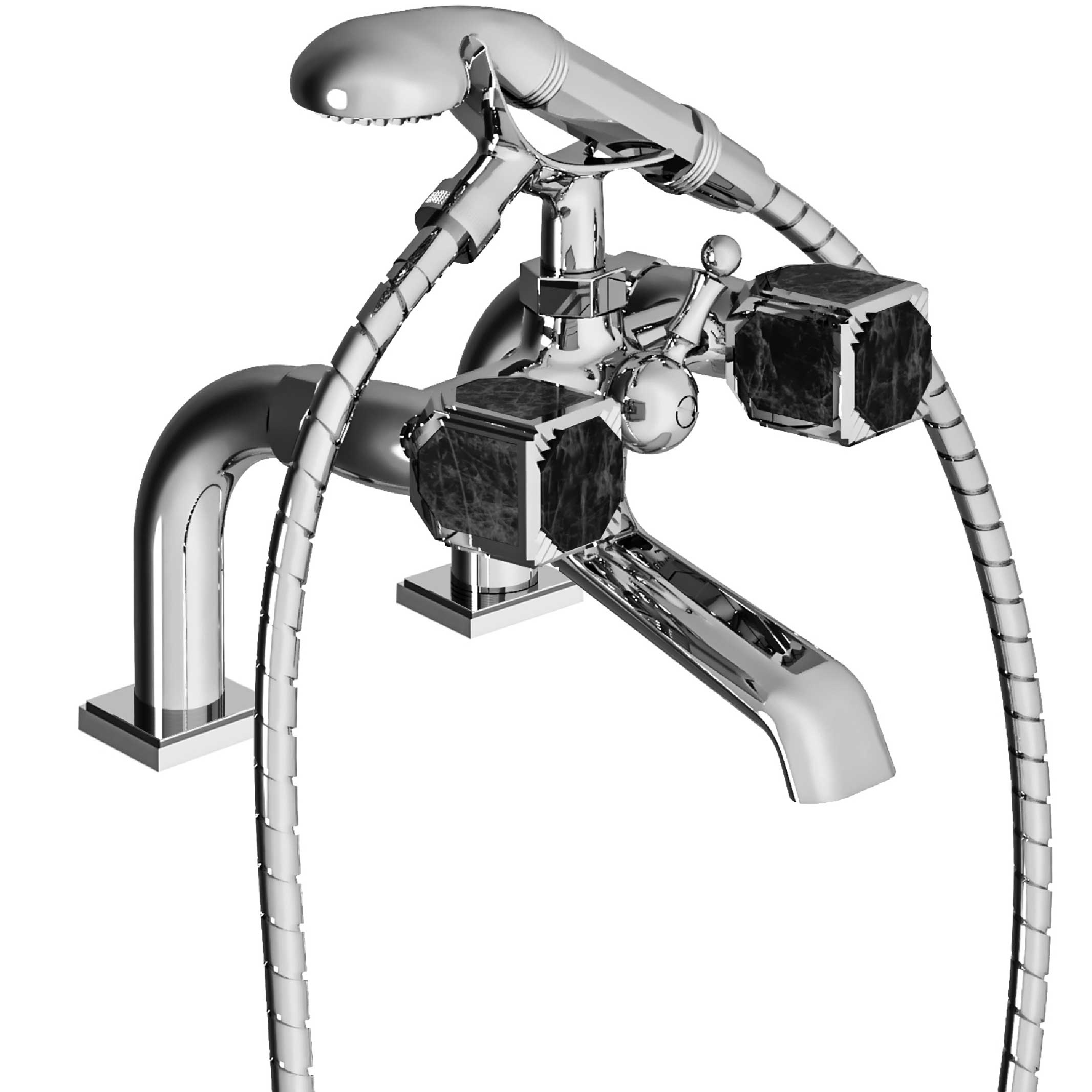 S68-3306 Rim mounted bath and shower mixer