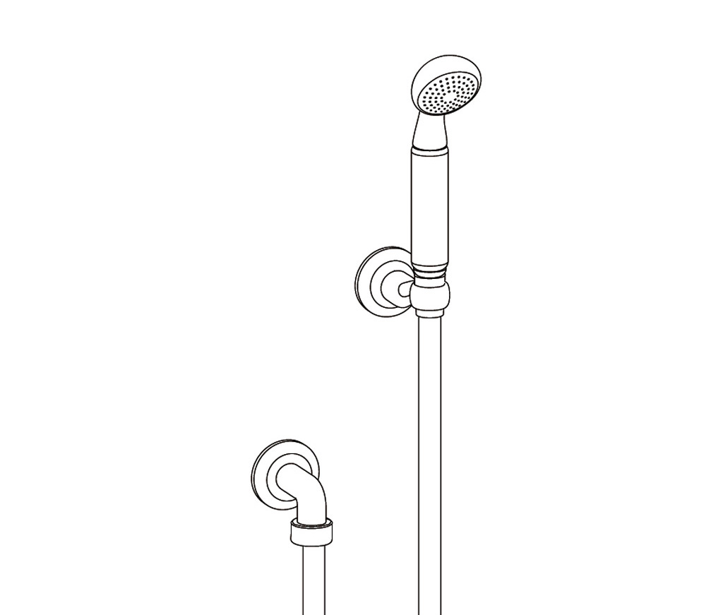 S80-2212 Wall shower set on fixed hook