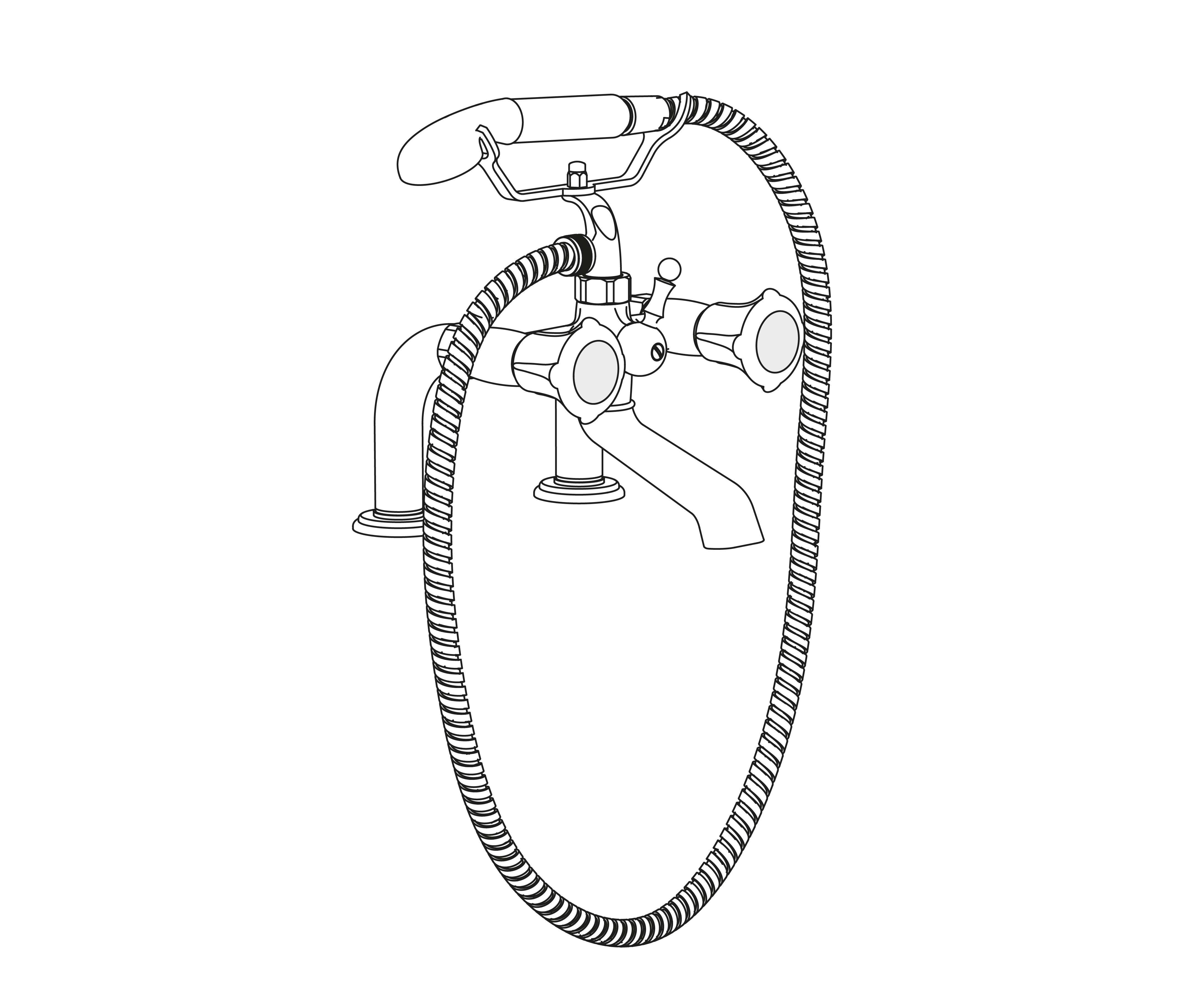 S82-3306 Rim mounted bath and shower mixer