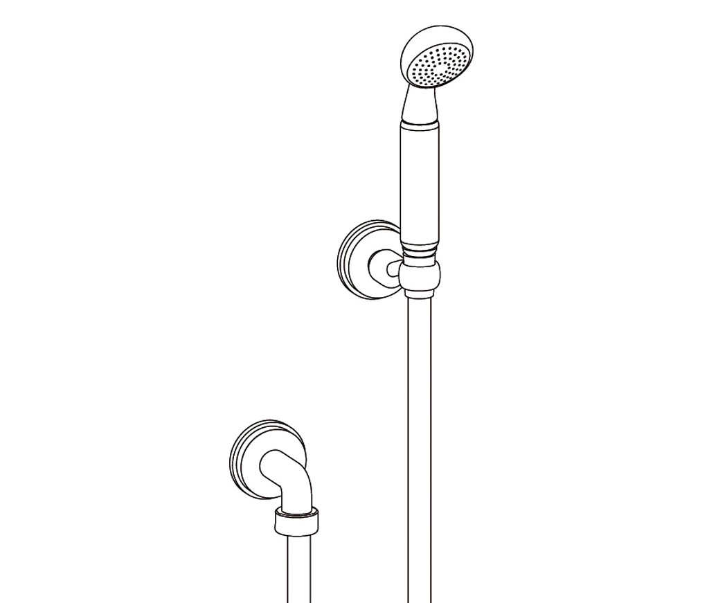 S83-2212 Wall shower set on fixed hook