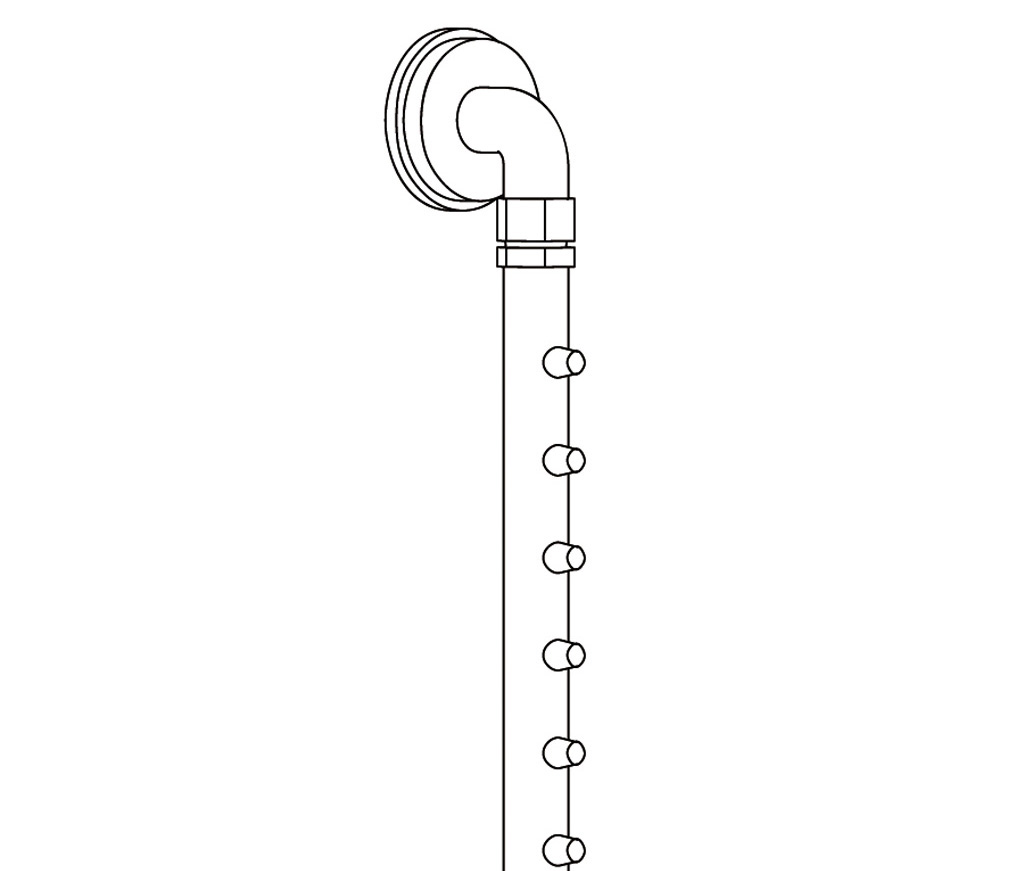 S83-2415 “Picots” wall shower rail