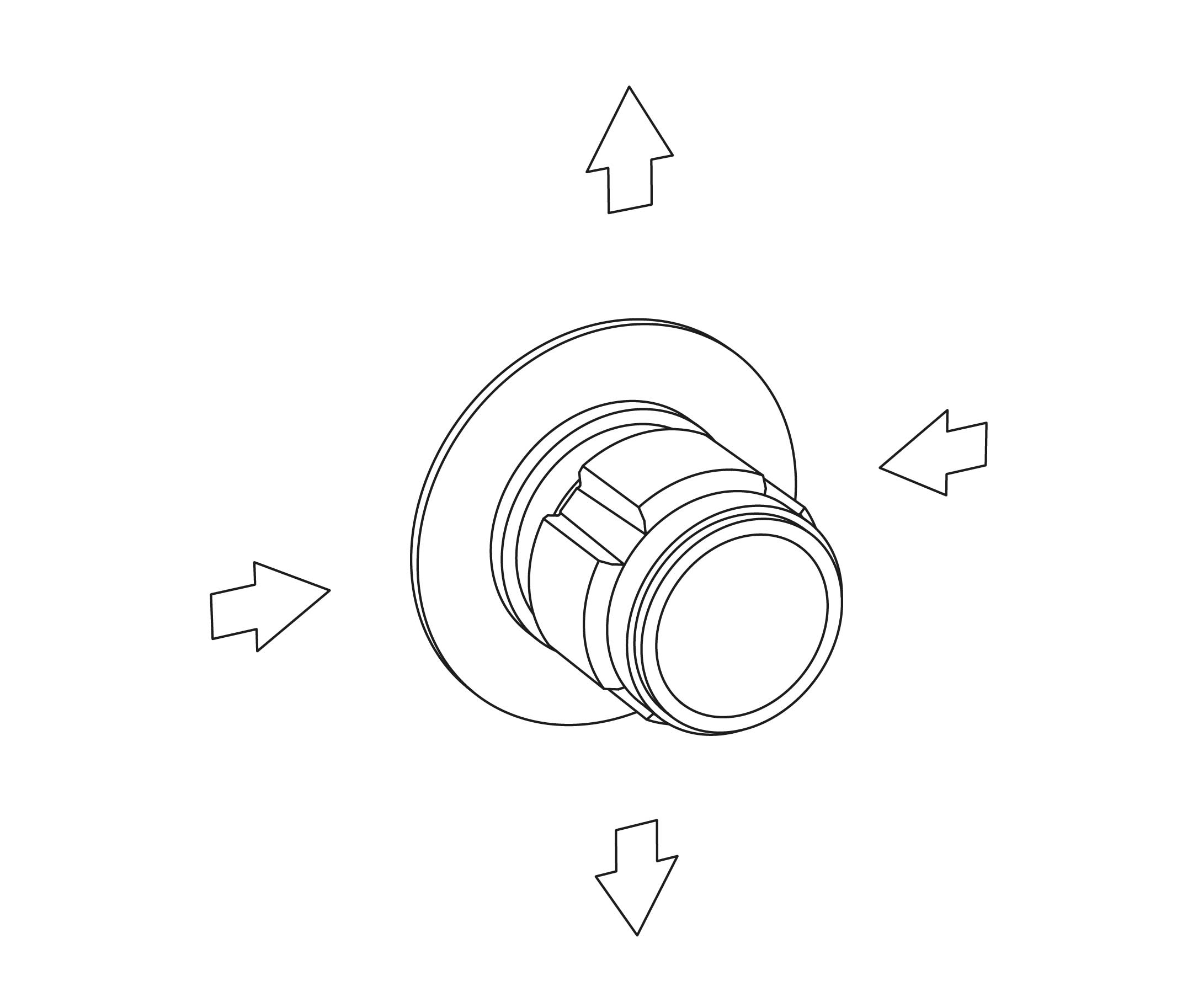 S83-244 Wall mounted 4-way diverter