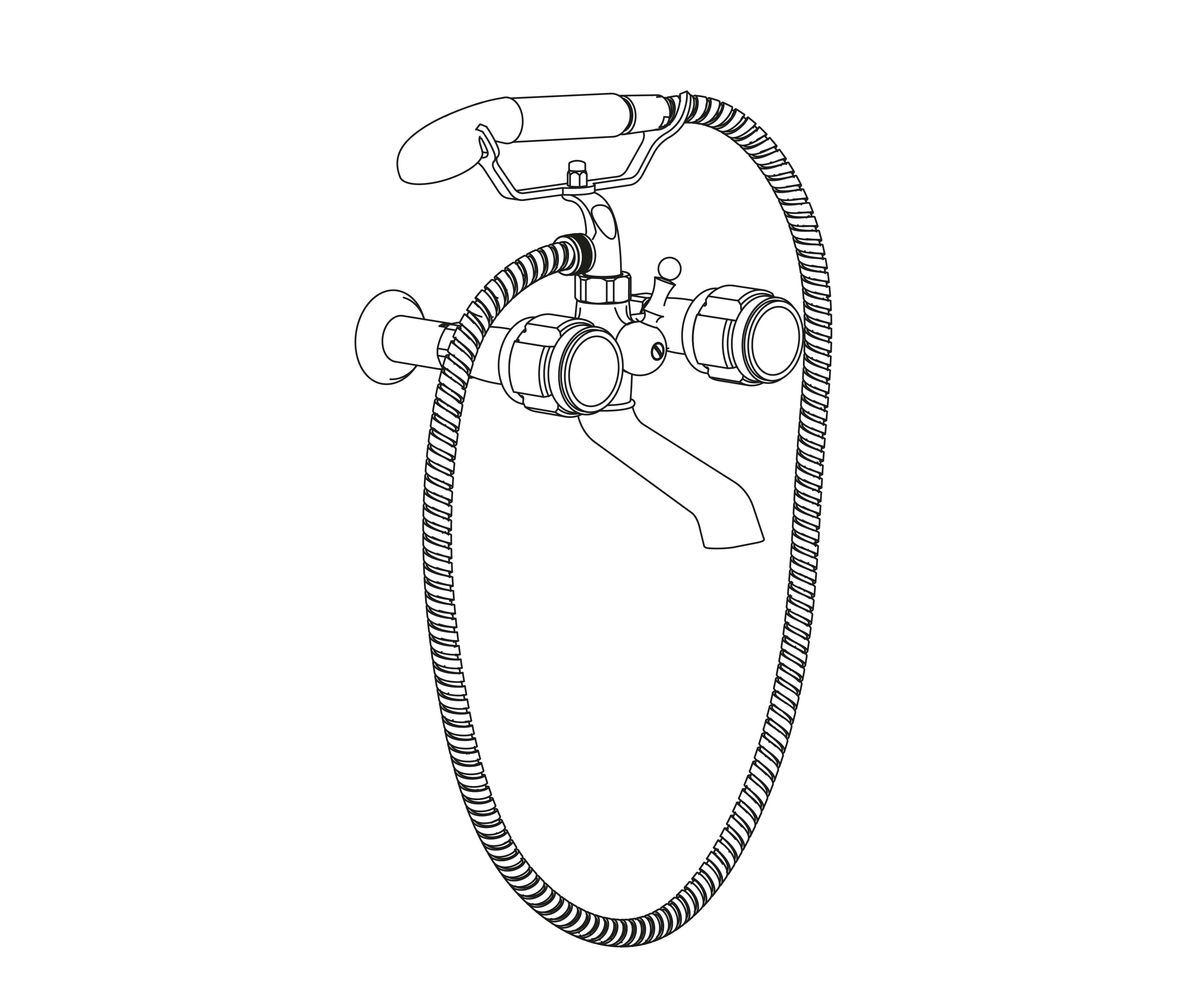 S83-3201 Wall mounted bath and shower mixer