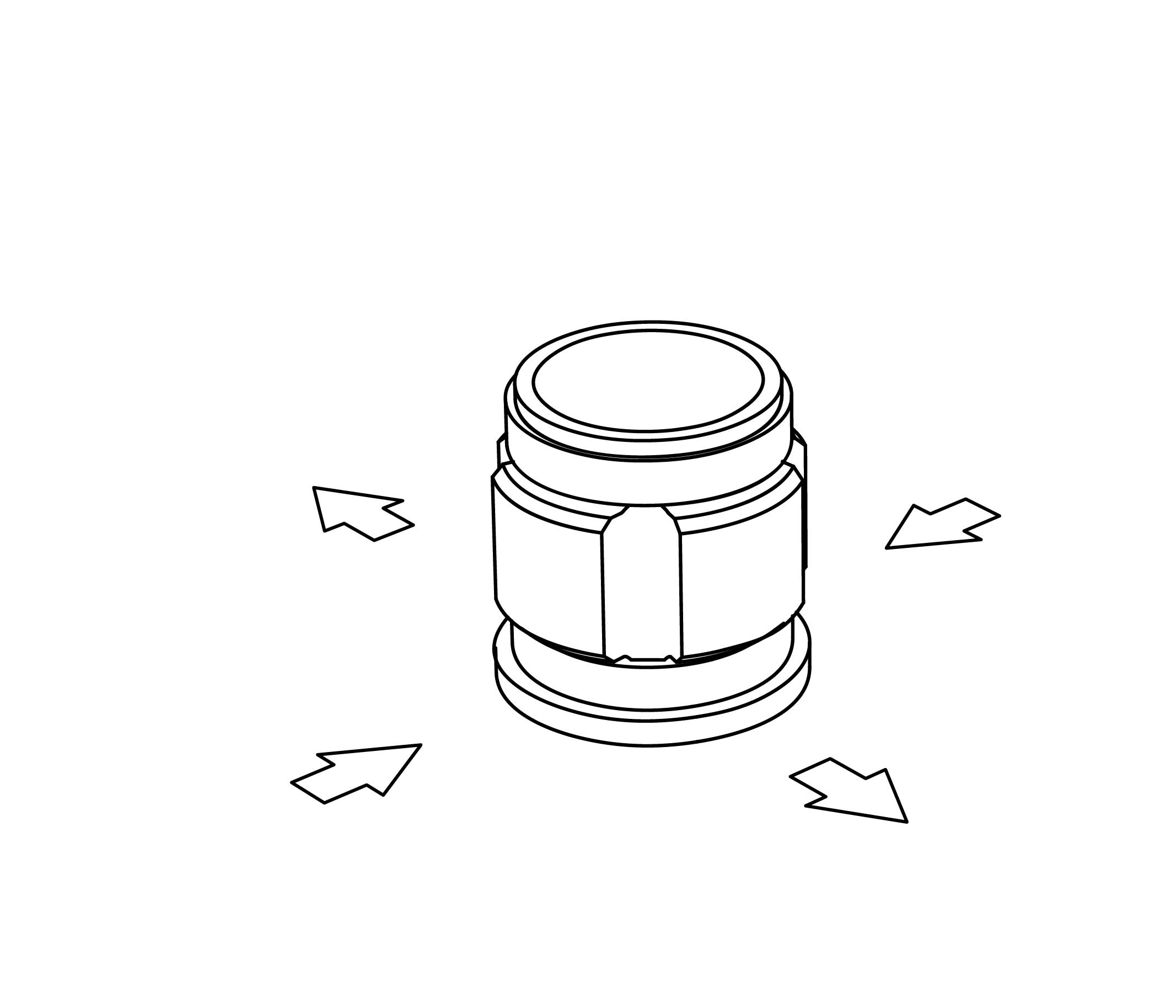 S83-334 Rim mounted 4-way diverter