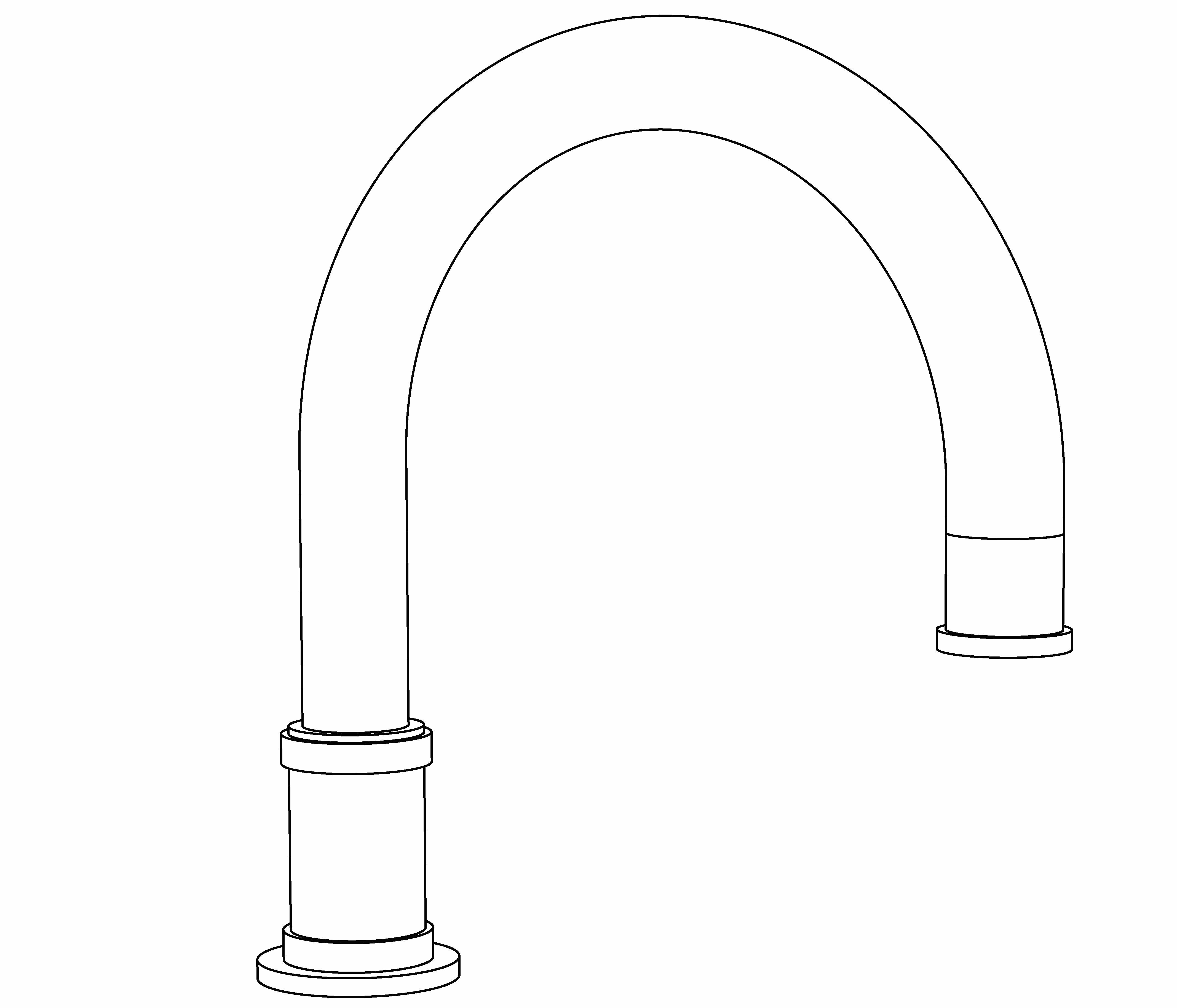 S83-3S2L Rim mounted bath spout