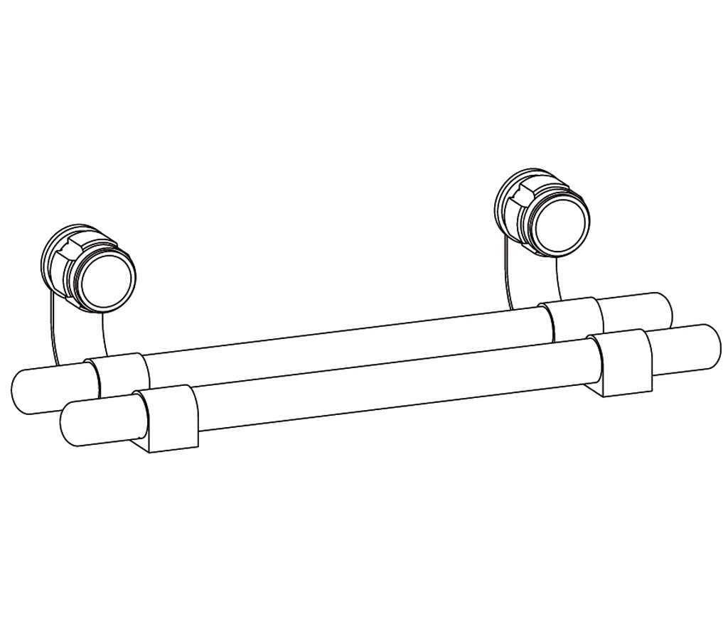 S83-509 Wall mounted double towel bar