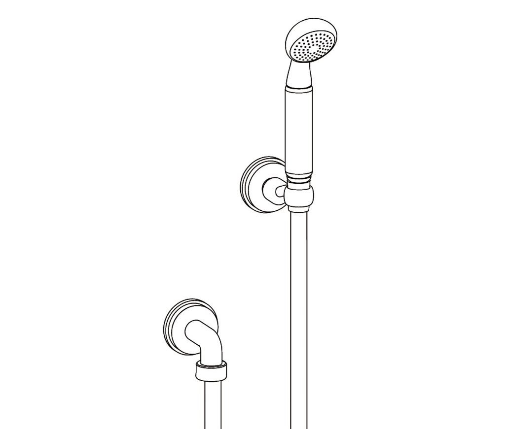 S84-2212 Wall shower set on fixed hook