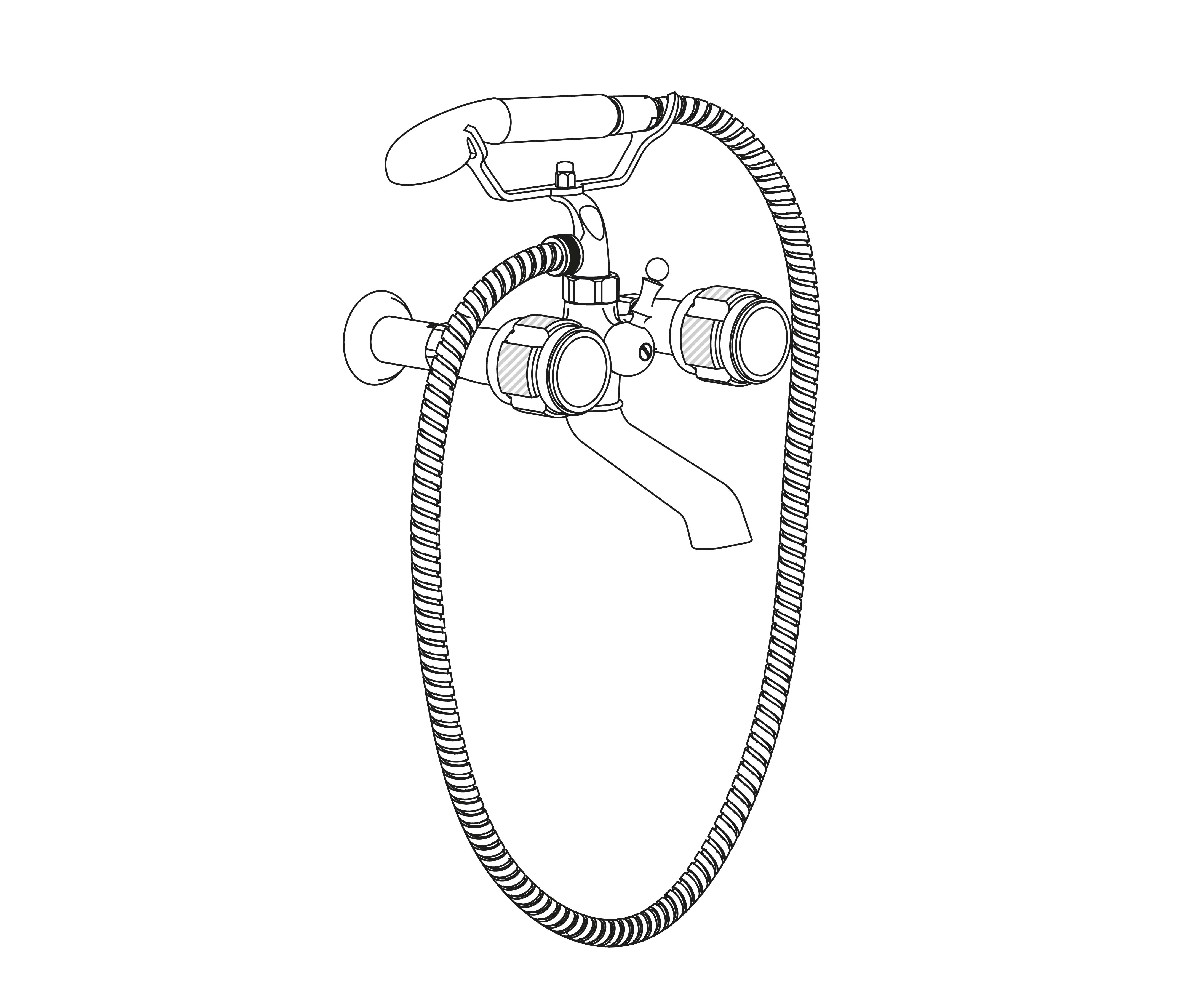 S84-3201 Wall mounted bath and shower mixer