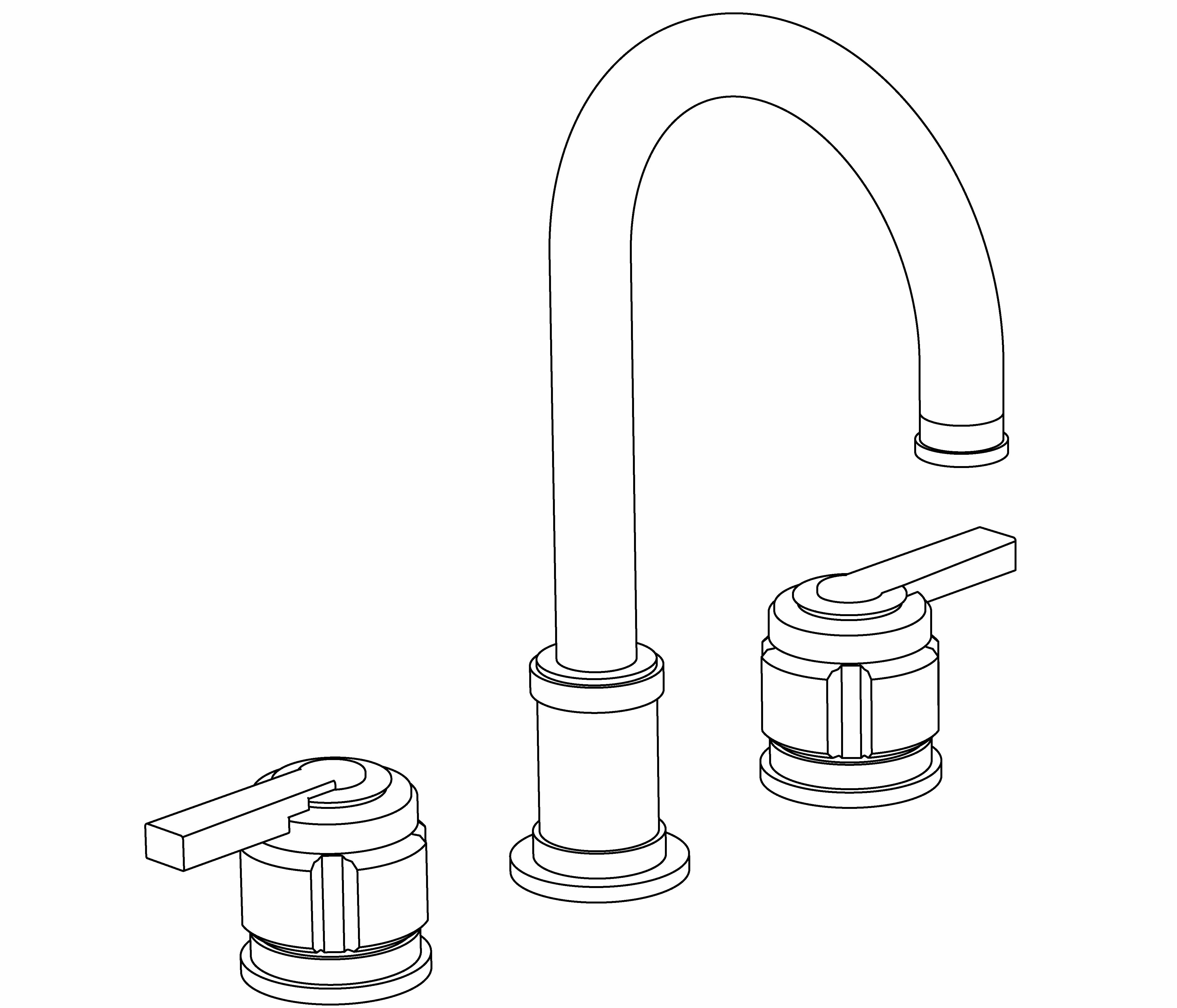 S86-1302 3-hole basin mixer