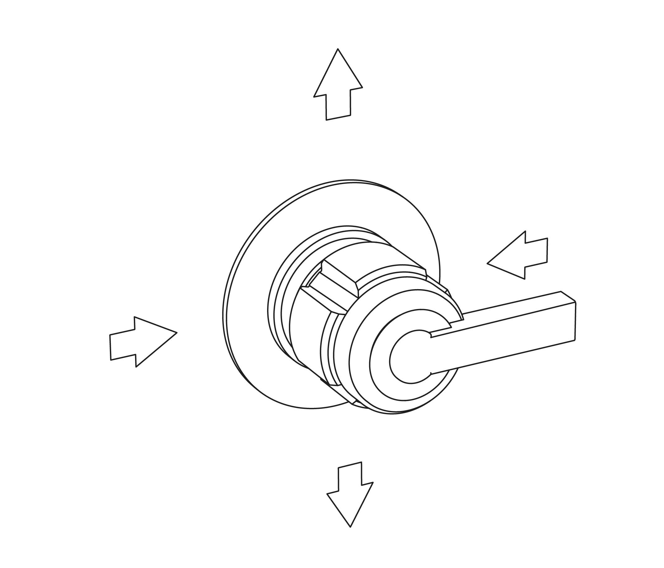 S86-244 Wall mounted 4-way diverter