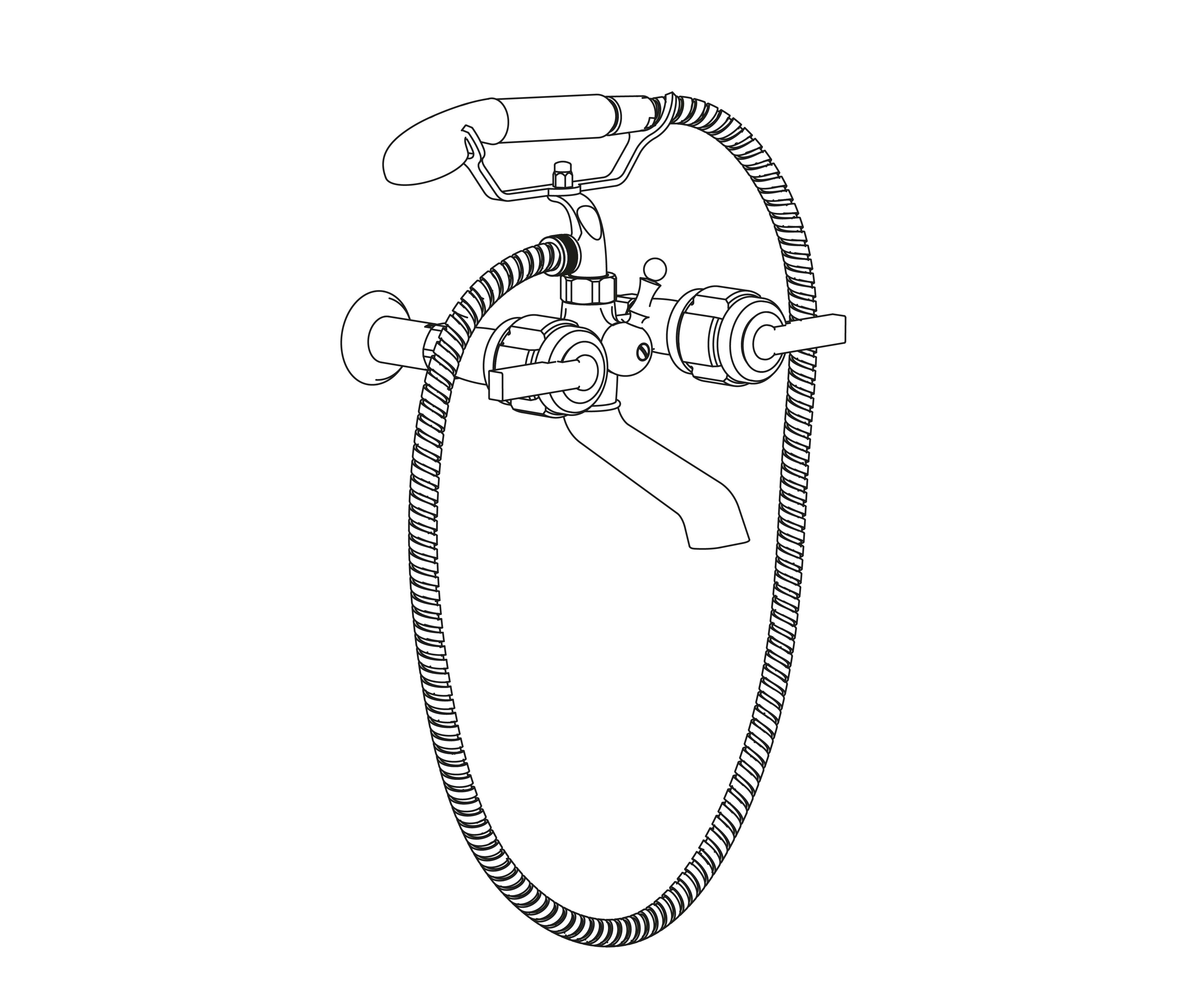 S86-3201 Wall mounted bath and shower mixer