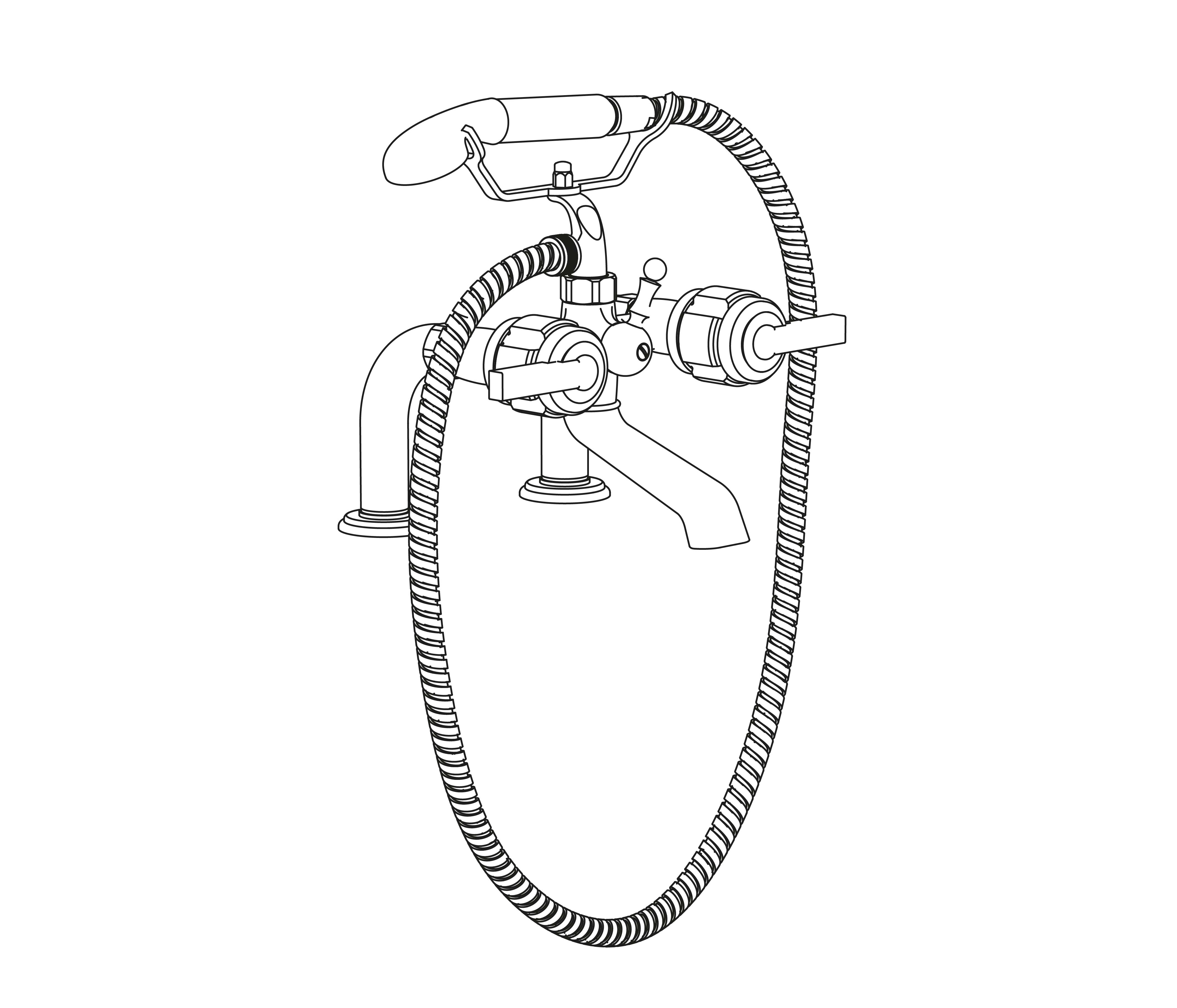 S86-3306 Rim mounted bath and shower mixer